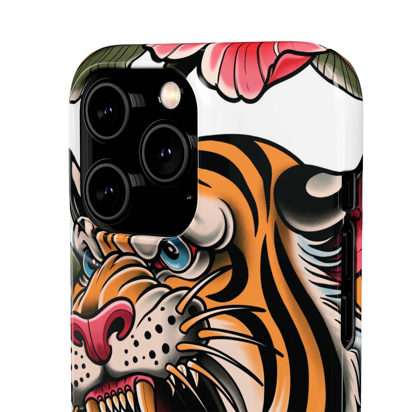 Tiger Floral Phone Case — Vintage Roaring Tiger Snap Case