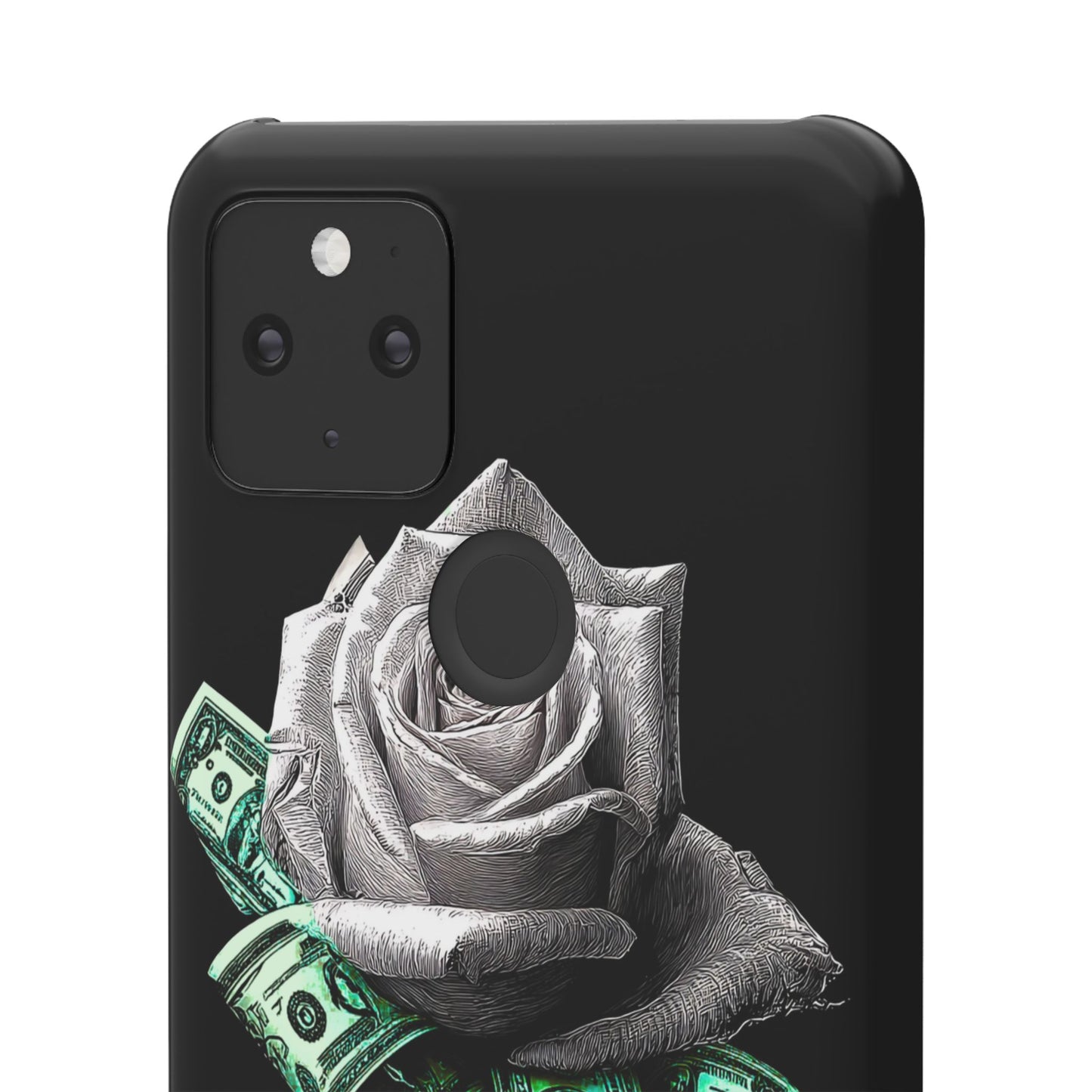 Stylish Rose & Money Snap Case - Floral Phone Protection, Trendy Gift for Him/Her, Birthday Present, Accessories for Teens