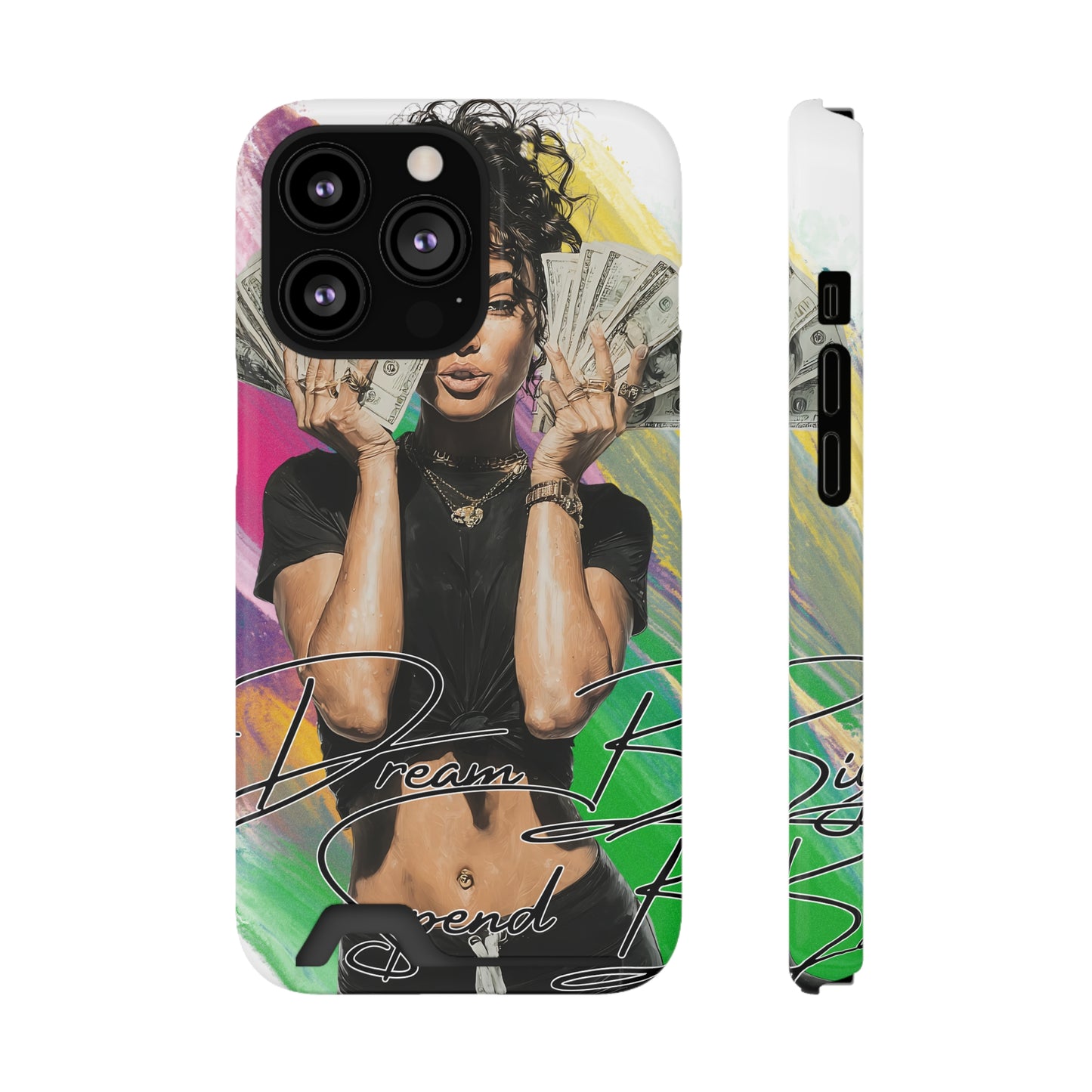 Vibrant Phone Case with Card Holder - Dream Big, Stylish Accessory for Teens & Young Adults, Perfect Gift for Birthdays, Graduations, [...]