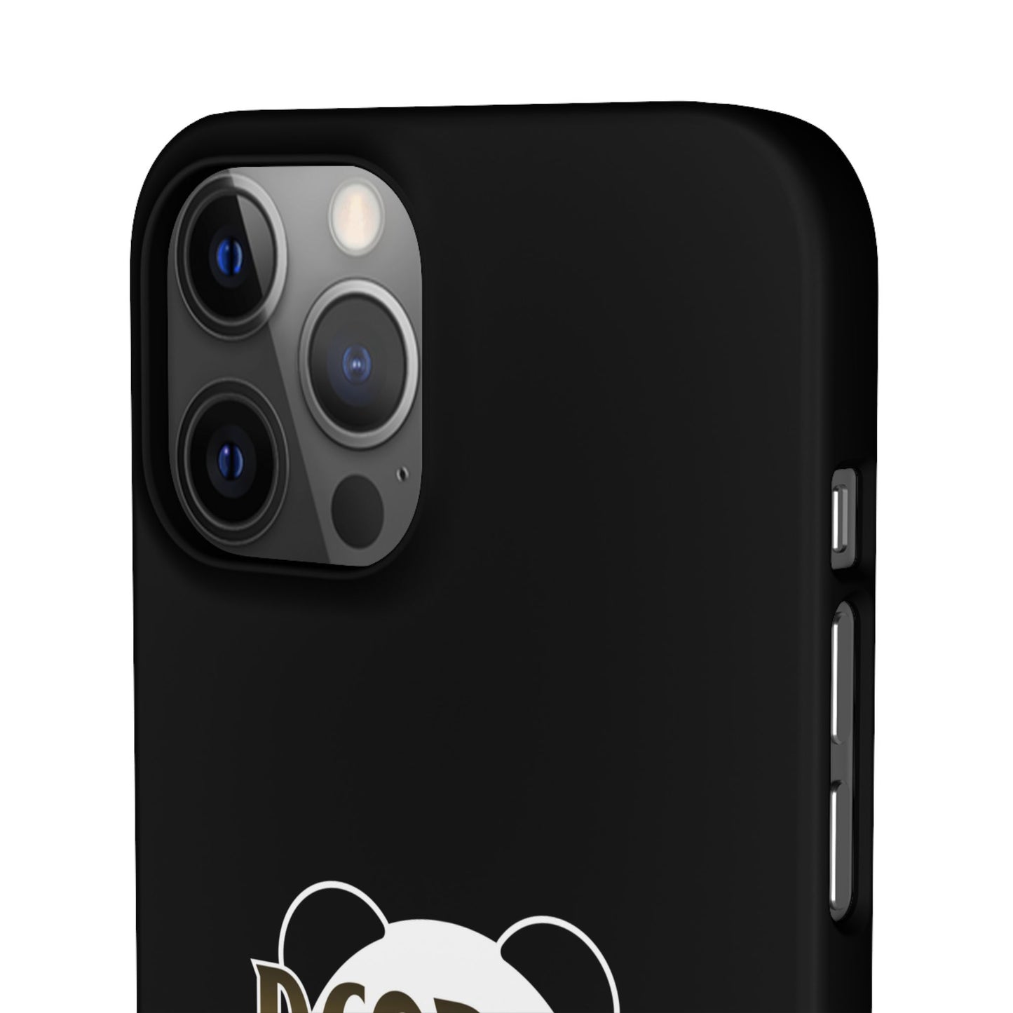 Phone Case — Glossy Black Custom "DCSBAY CUSTOM" Logo Snap Case