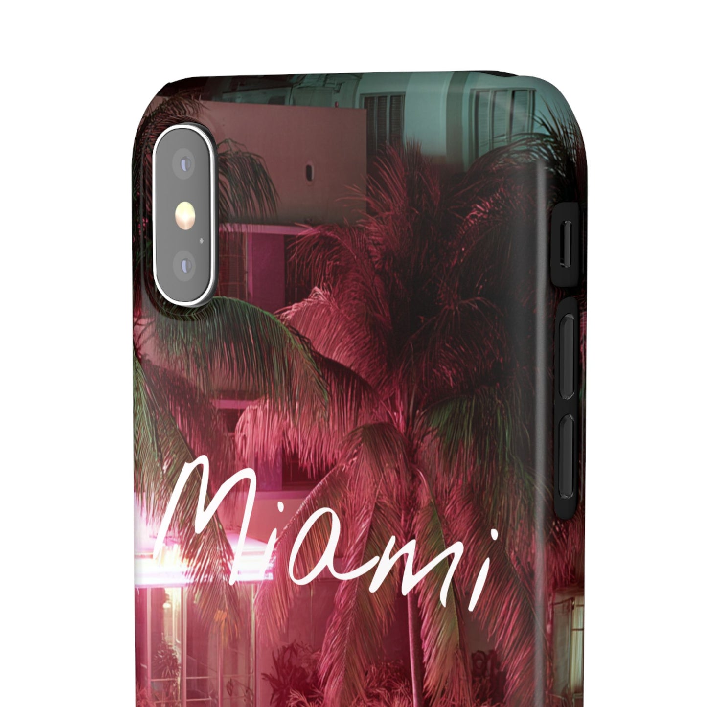 Miami Vibes Snap Case, Tropical Phone Cover, Summer Accessory, Gift for Travel Lovers, Neon Aesthetic, Beach-themed Tech
