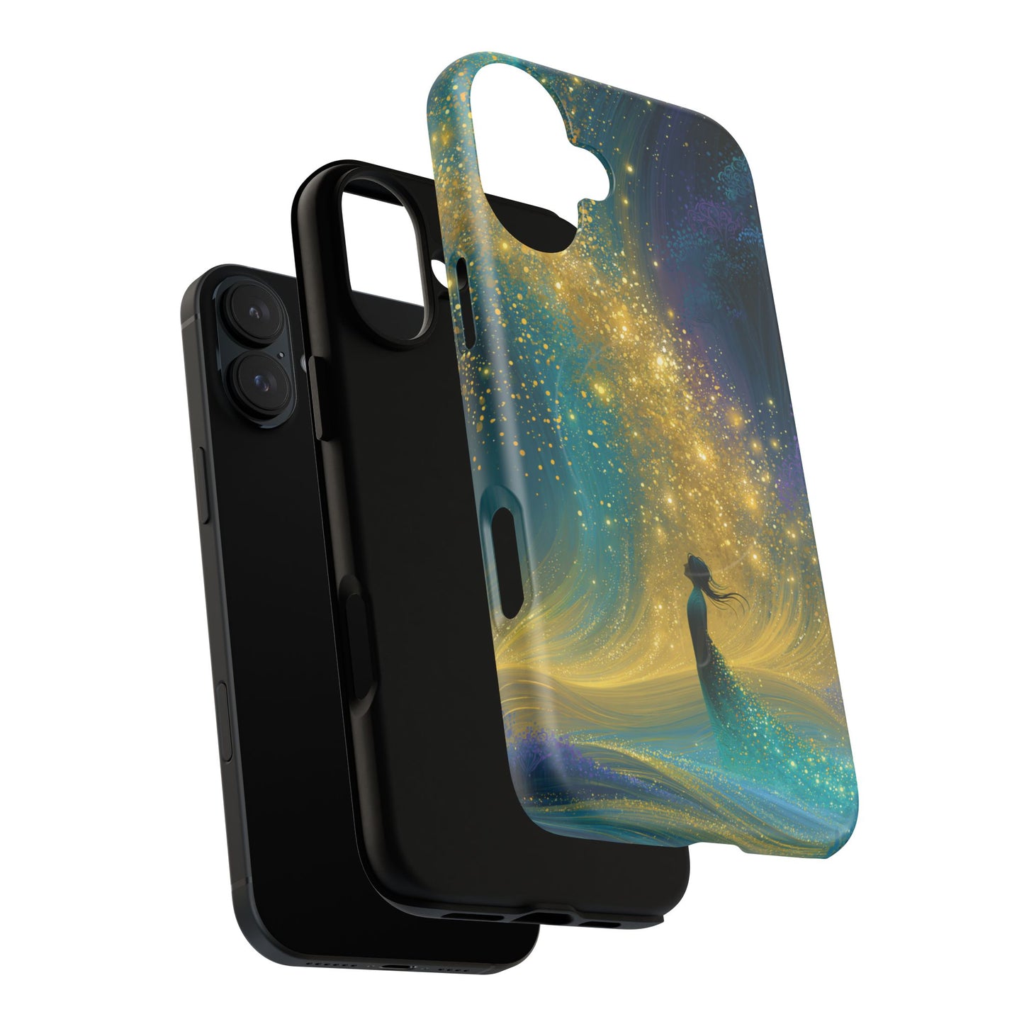 Mystical Nightfall Phone Case — Starry Silhouette Tough Magnetic Case