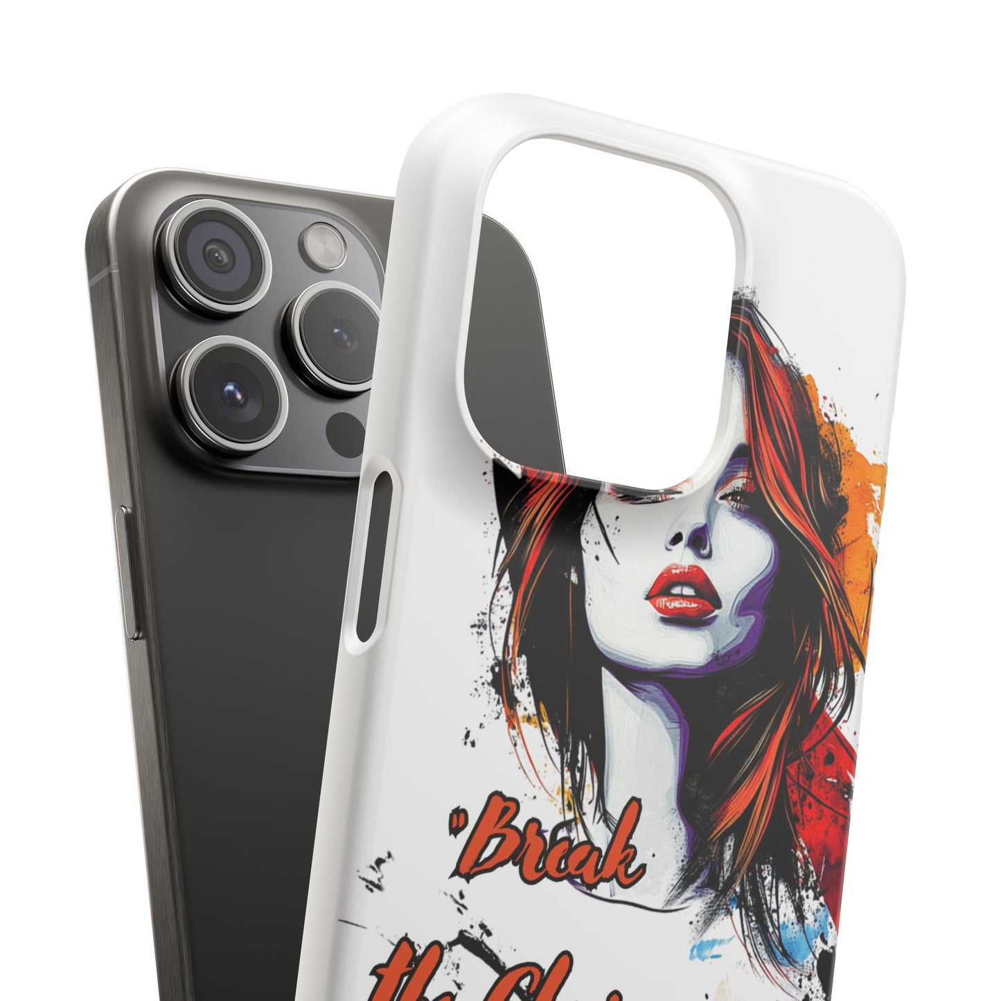 Empowering Art Snap Cases, Phone Cover, Break the Chains of Silence, Unique Gift, Inspirational Tech Accessories
