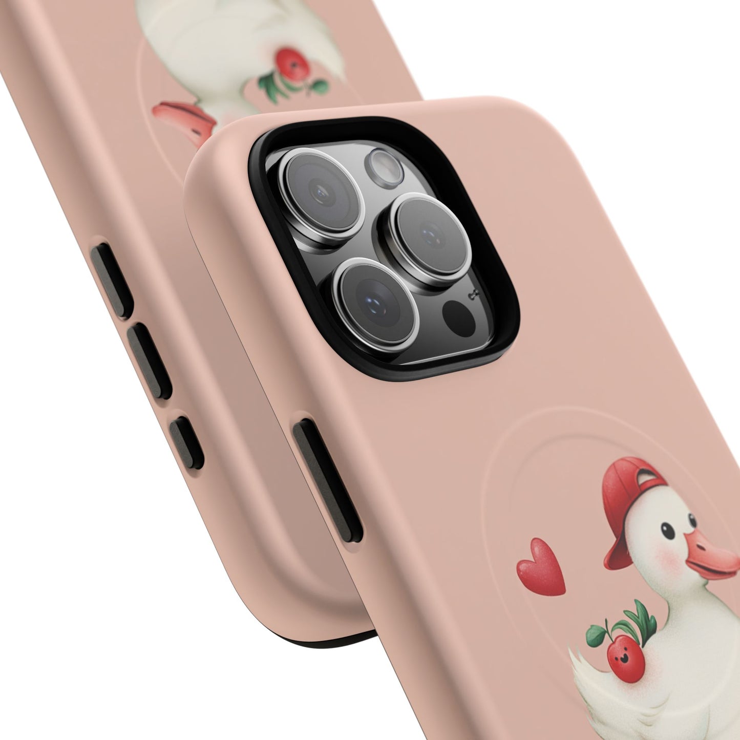 Duck Skateboard Magnetic Phone Case — Cute Pink Protective iPhone Cover
