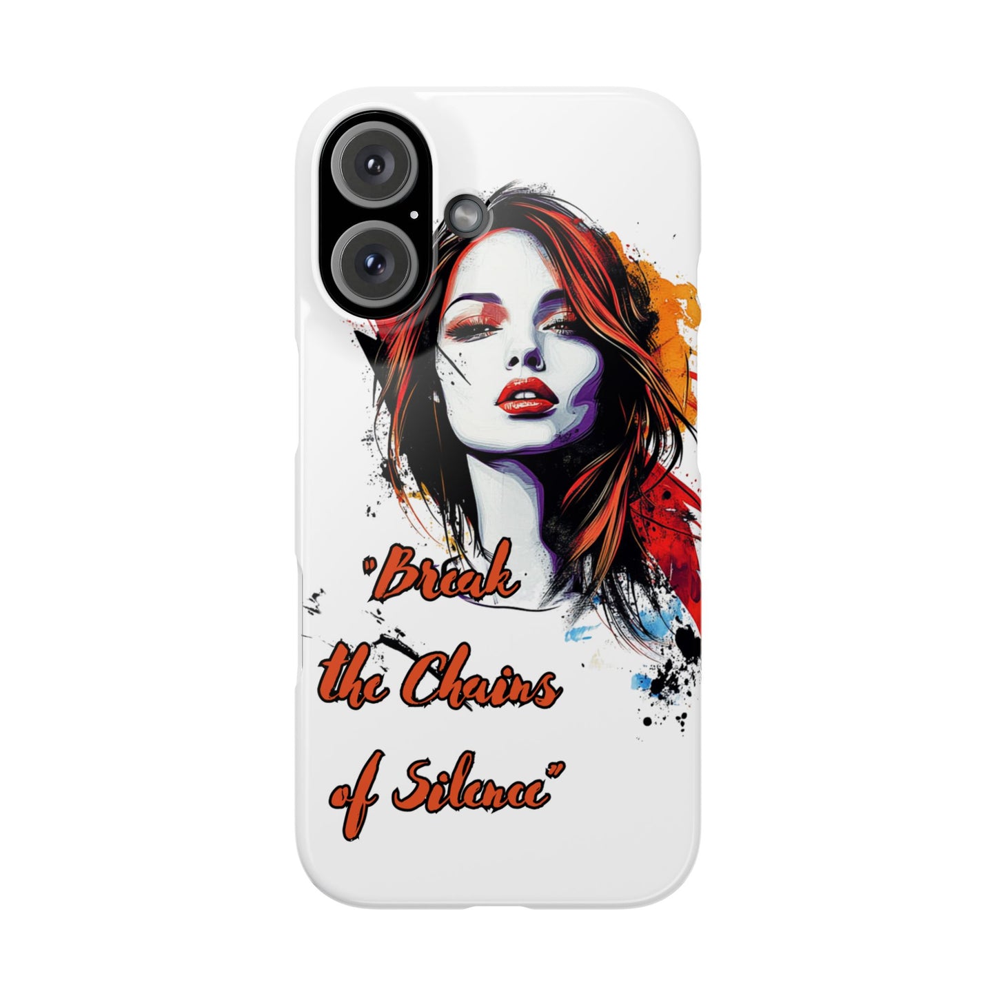 Empowering Art Snap Cases, Phone Cover, Break the Chains of Silence, Unique Gift, Inspirational Tech Accessories