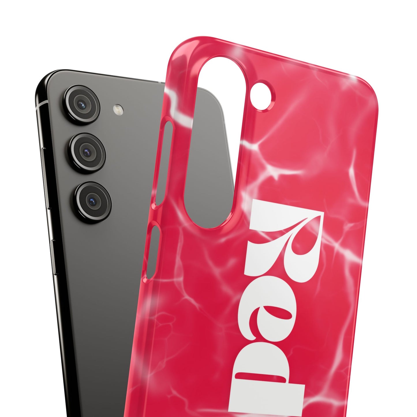 Vibrant Red Snap Case for iPhone, Trendy Phone Cover, Gift for Her, Summer Accessory, Stylish Tech Protection