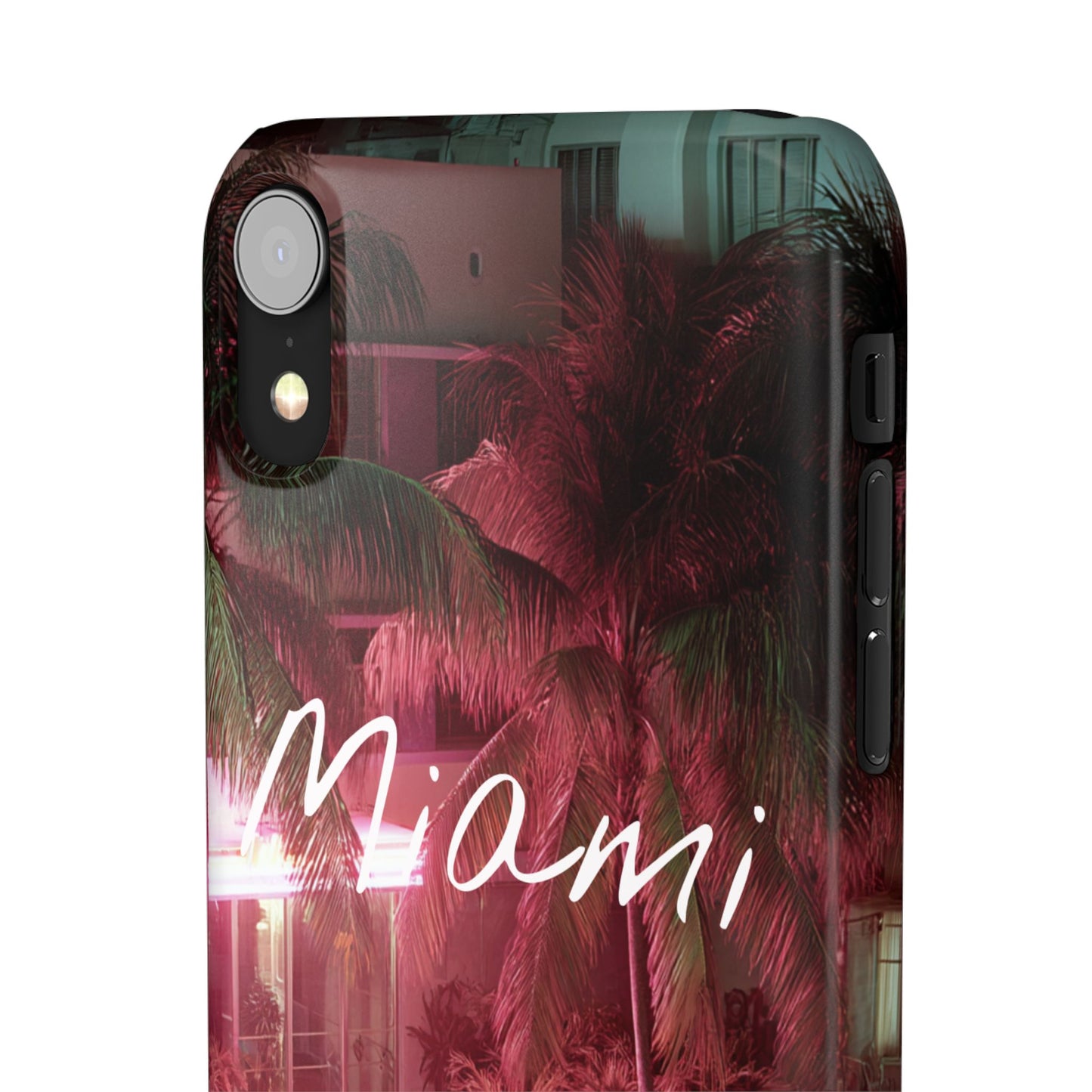 Miami Vibes Snap Case, Tropical Phone Cover, Summer Accessory, Gift for Travel Lovers, Neon Aesthetic, Beach-themed Tech