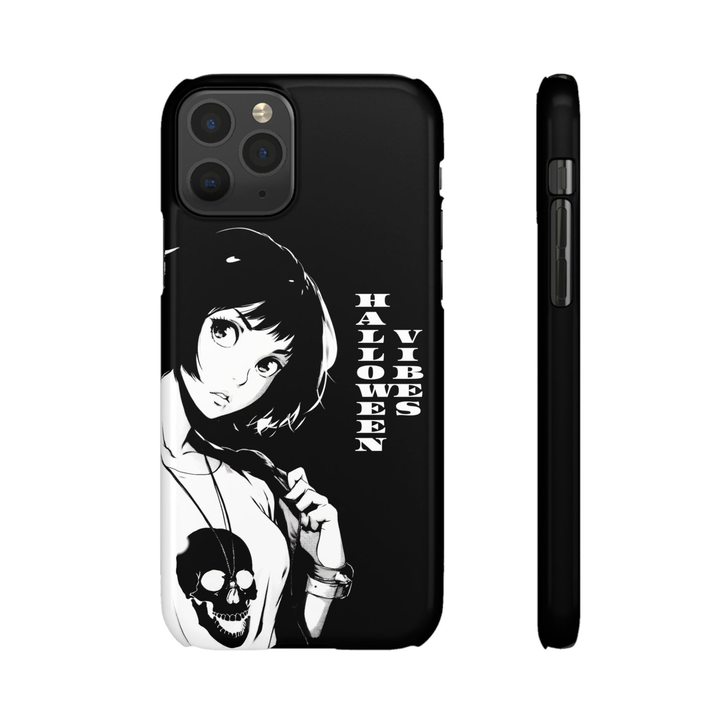 Halloween Vibes Snap Case Black and White Protective Phone Cover for iPhone and Samsung