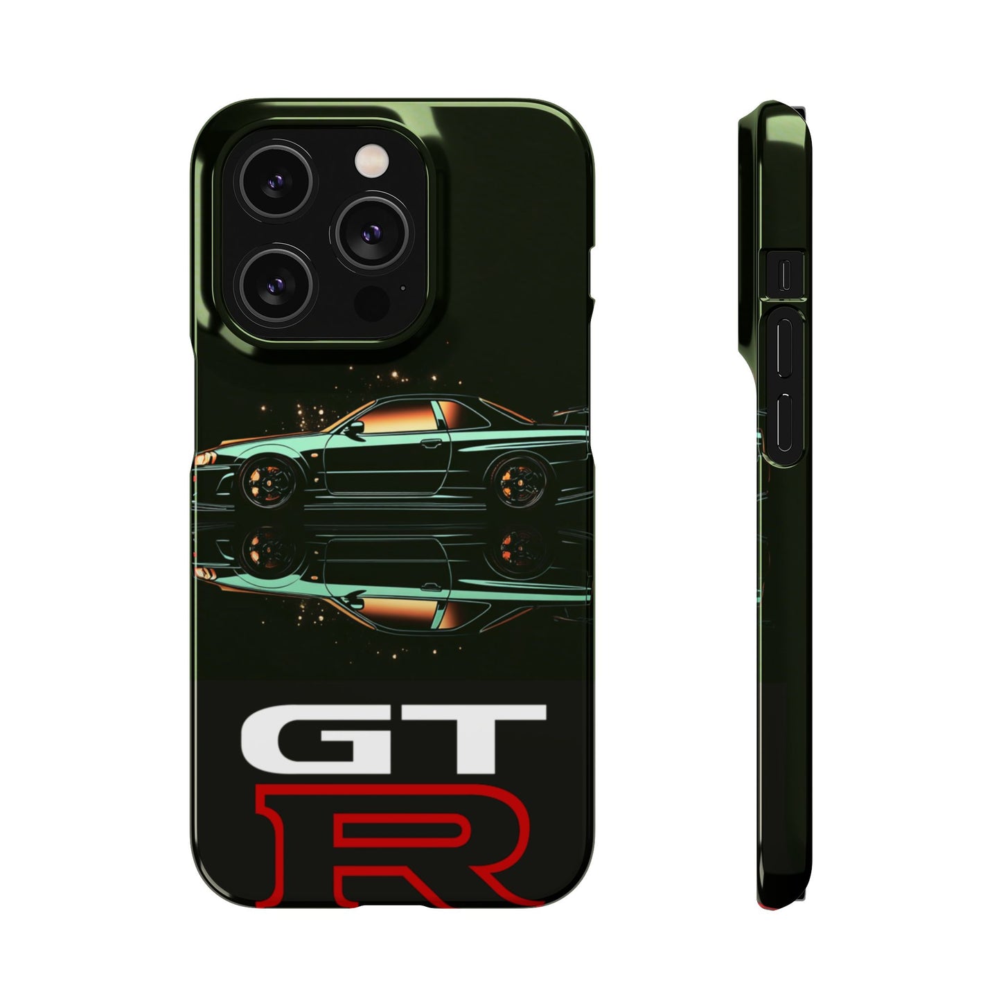 Green Skyleine R34 GTR Art Snap Case and Protective Phone Cover For iPhone and Samsung