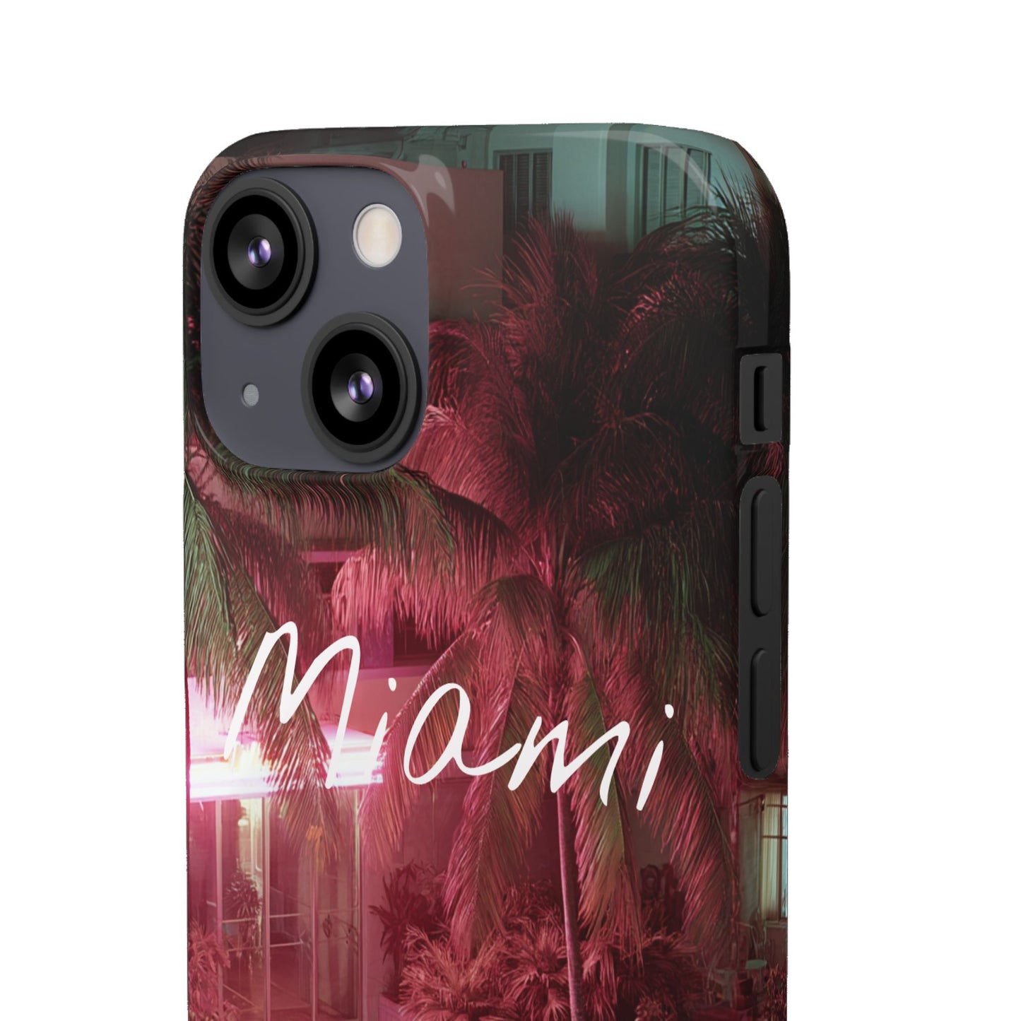 Miami Vibes Snap Case, Tropical Phone Cover, Summer Accessory, Gift for Travel Lovers, Neon Aesthetic, Beach-themed Tech