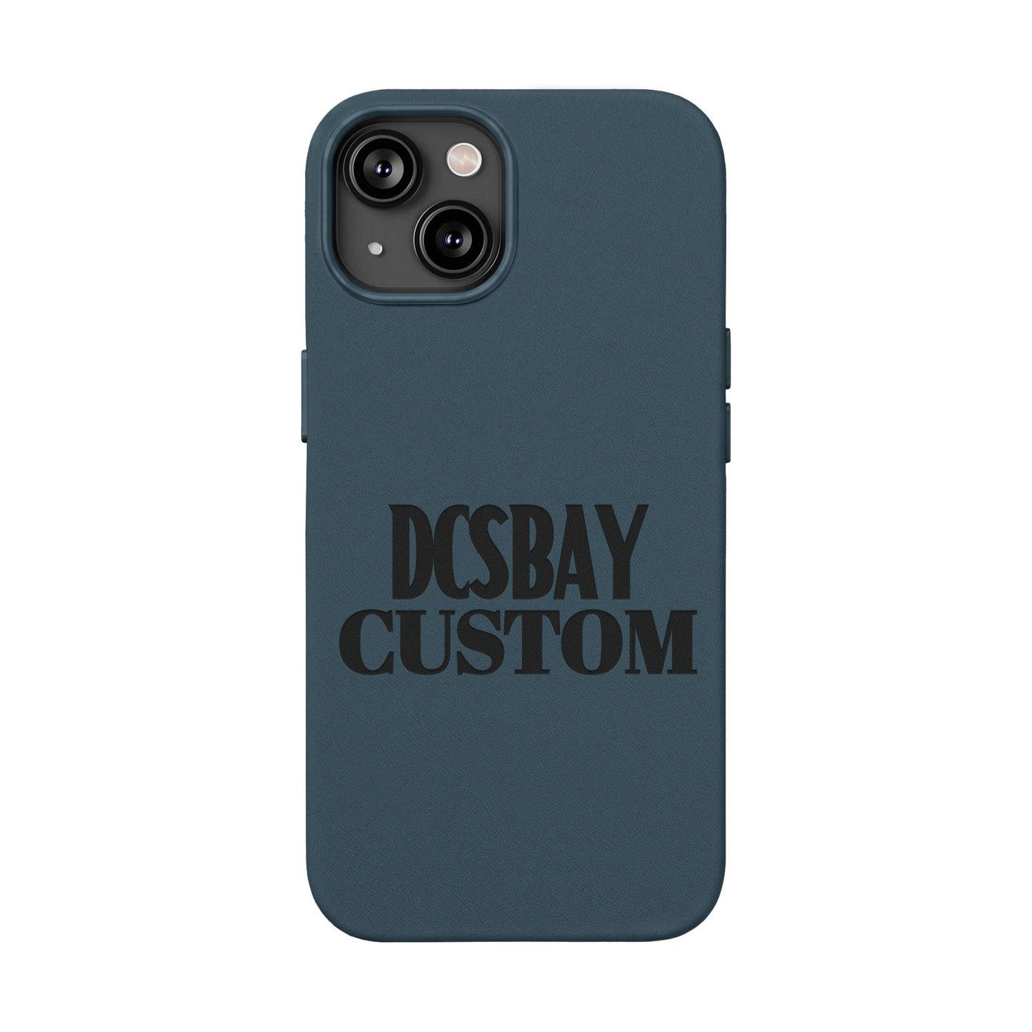 Engraved PU Leather Phone Case — Minimal Bear Silhouette