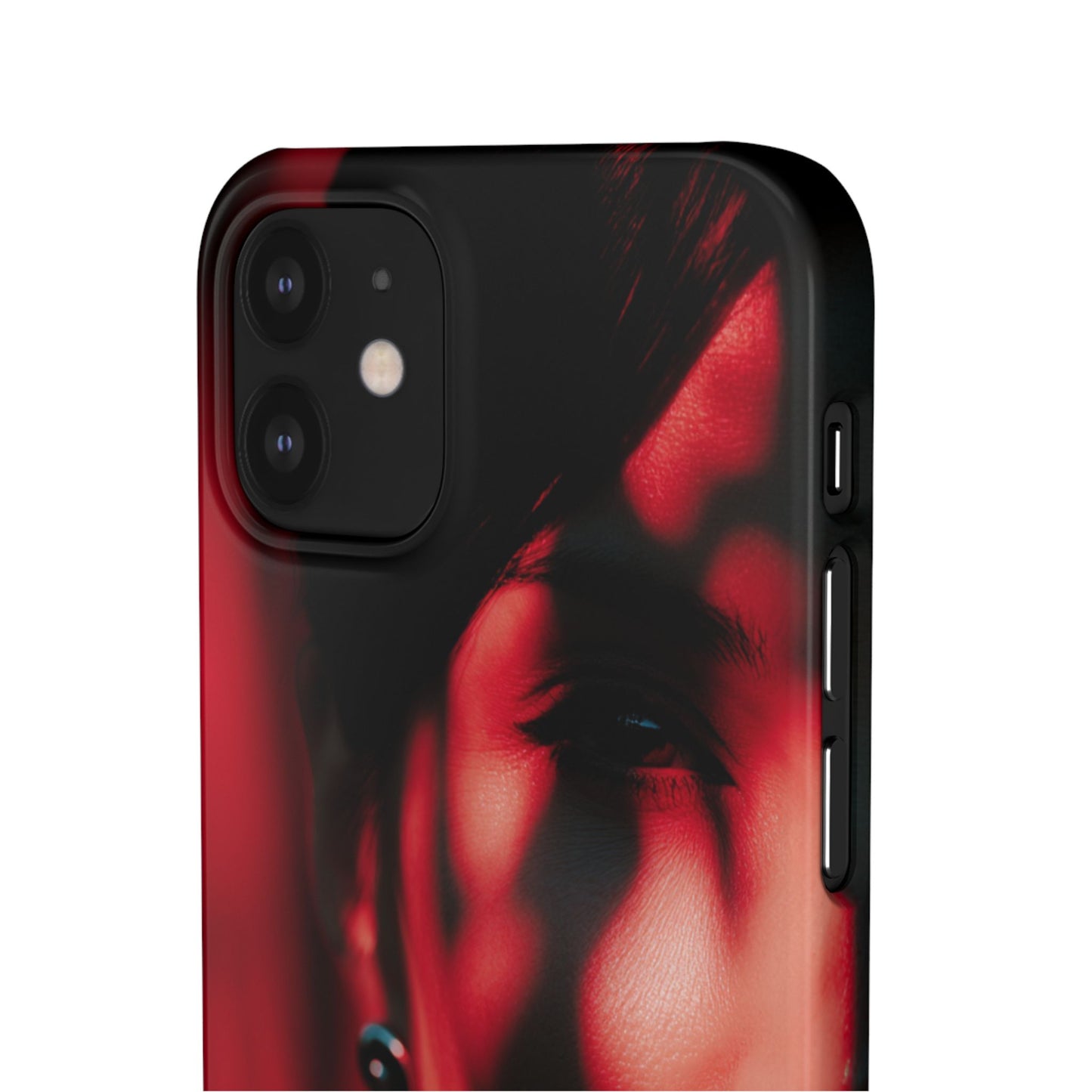 Stylish Snap Cases for Phone, Artistic Phone Cover, Unique Gifts, Red Aesthetic Case, Trendy Accessory, Vibrant Protection