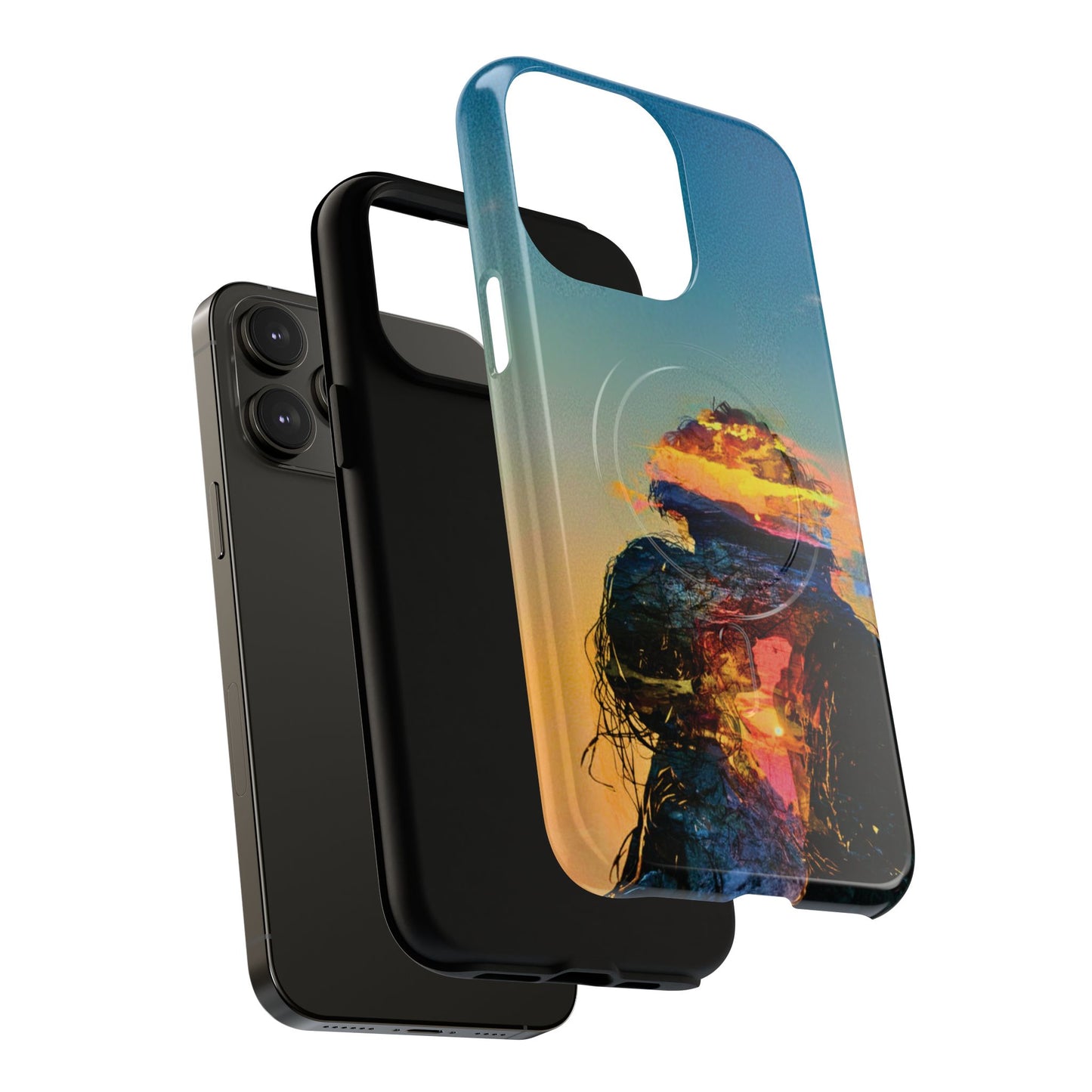 Abstract Sunset Silhouette Tough Magnetic Phone Case