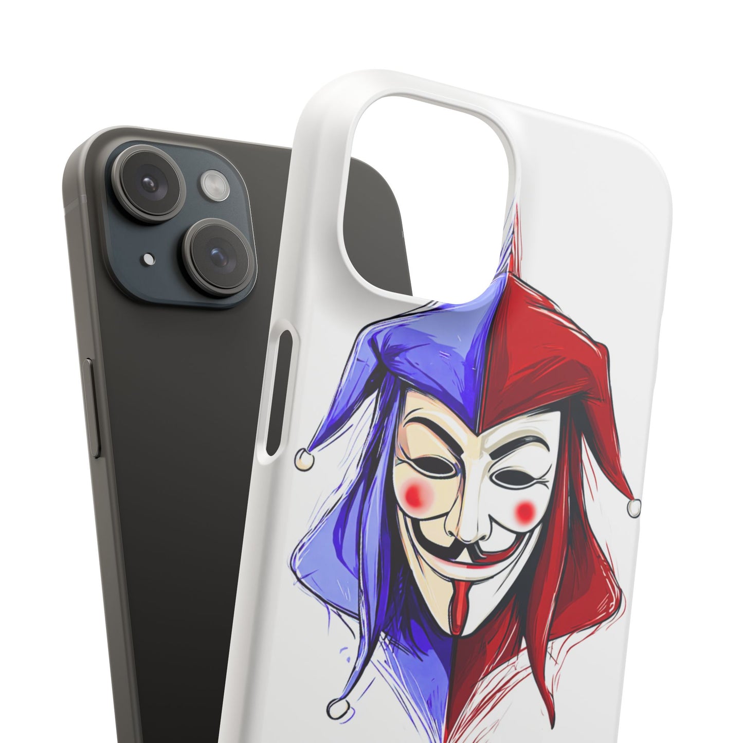 Joker & Anonimous Reunited Guy Fawkes Art Snap Case and Protective Phone Cover For iPhone and Samsung