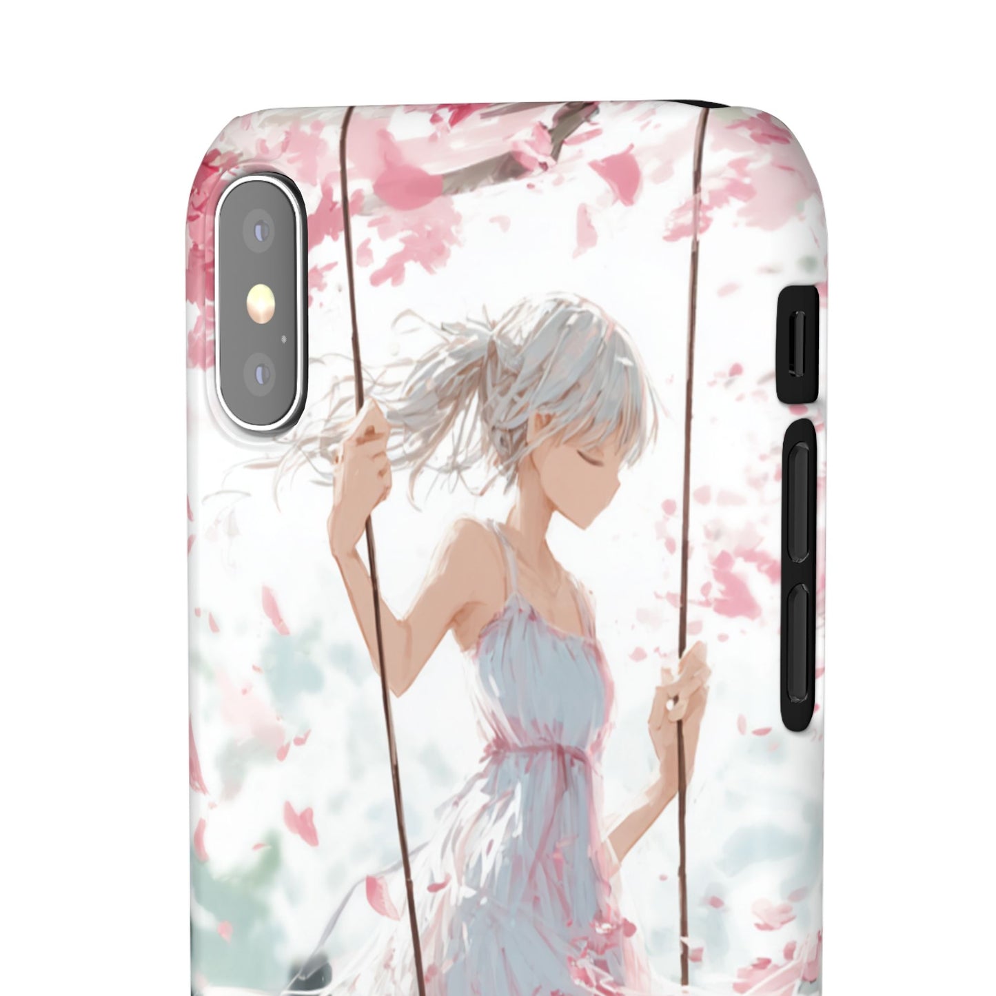 Elegant Floral Snap Cases for iPhone, Personalized Phone Covers, Cute Spring Gifts, Anime Aesthetic Accessories, Flower-themed Cell [...]