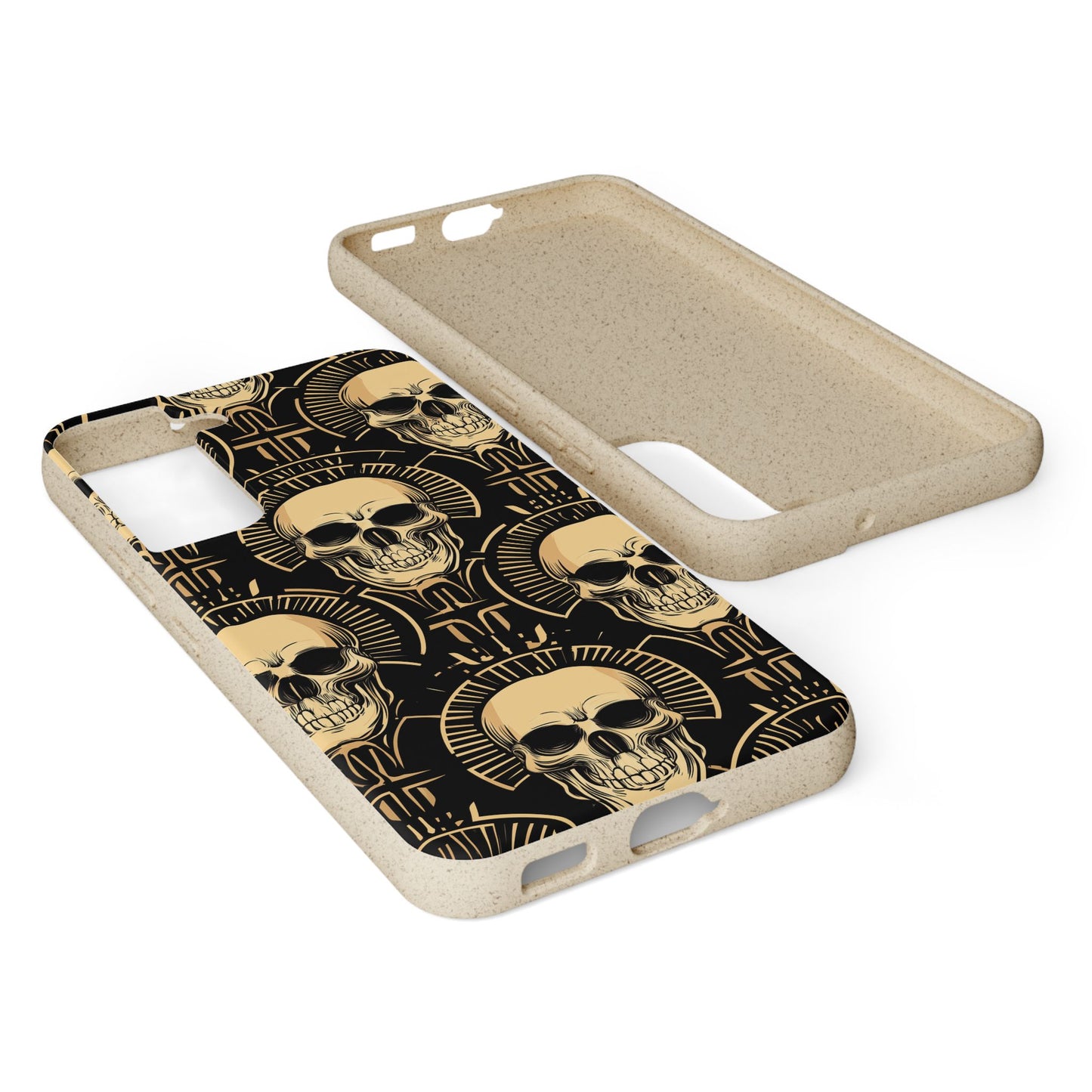 Skull Biodegradable Phone Case, Eco-Friendly iPhone Cover, Sustainable Gift, Cool Skull Design, Skull Art Accessories, Halloween Decor