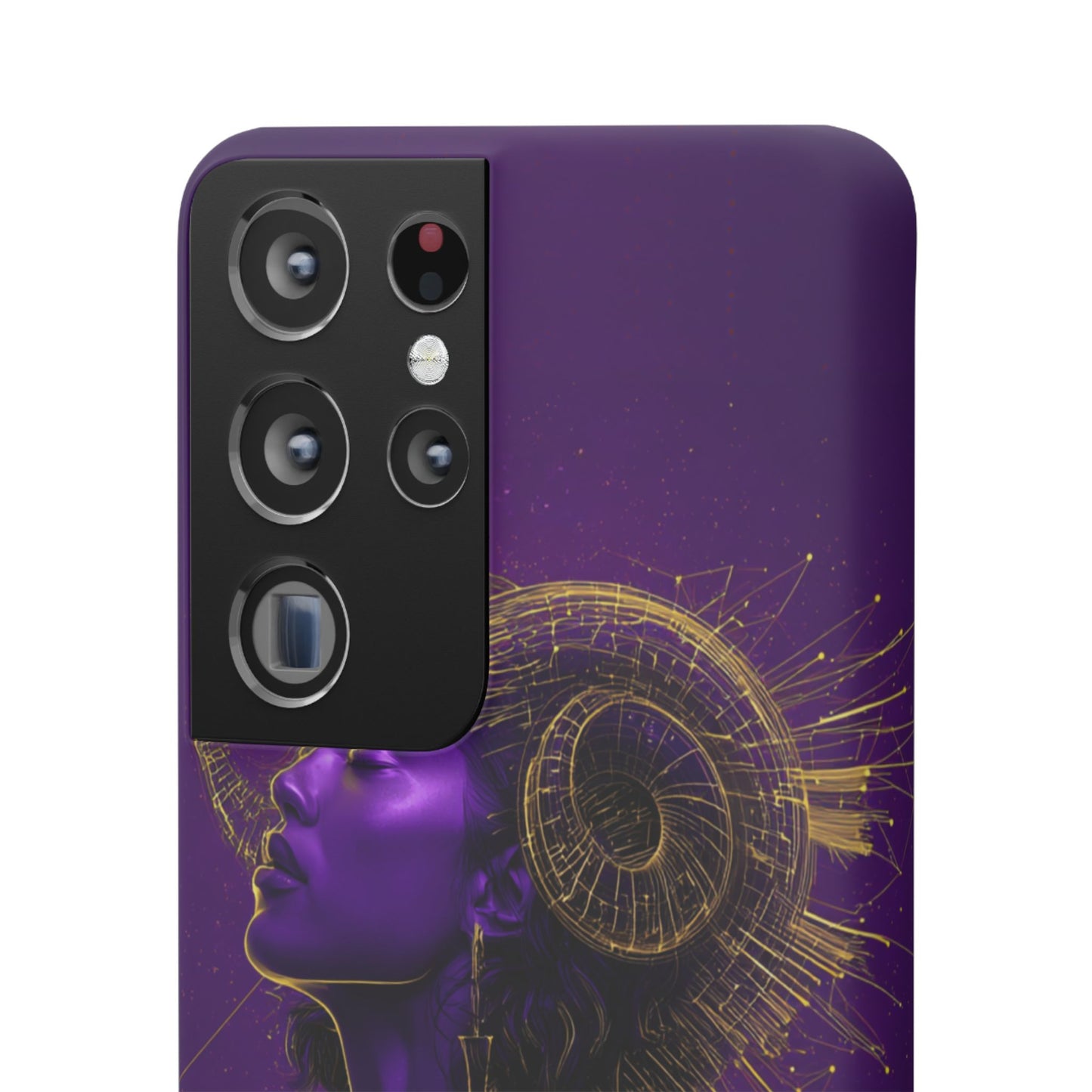Purple & Gold Celestial Virgo Phone Case – Snap Cover for Samsung & iPhone