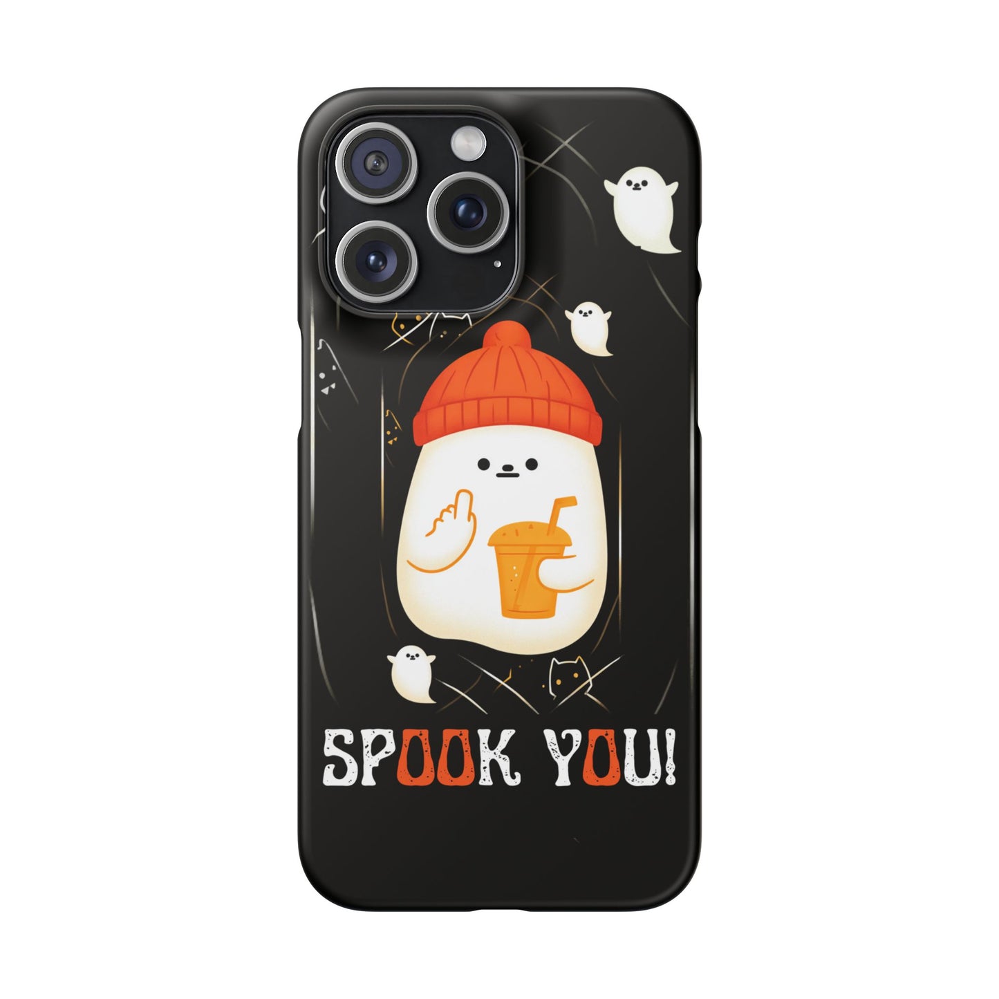 Spook You Halloween Ghost Snap Case Kawaii Protective Phone Cover for iPhone and Samsung