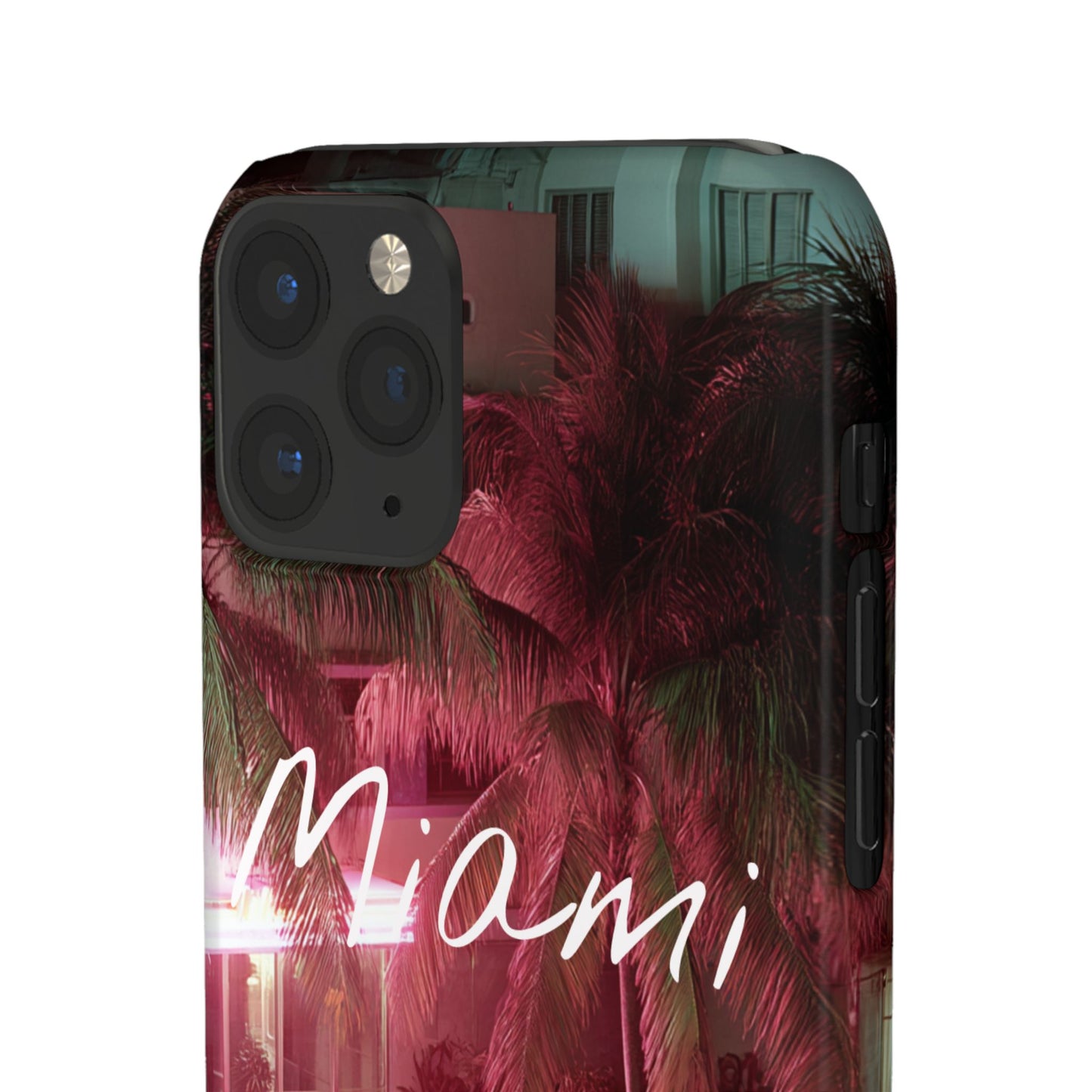 Miami Vibes Snap Case, Tropical Phone Cover, Summer Accessory, Gift for Travel Lovers, Neon Aesthetic, Beach-themed Tech