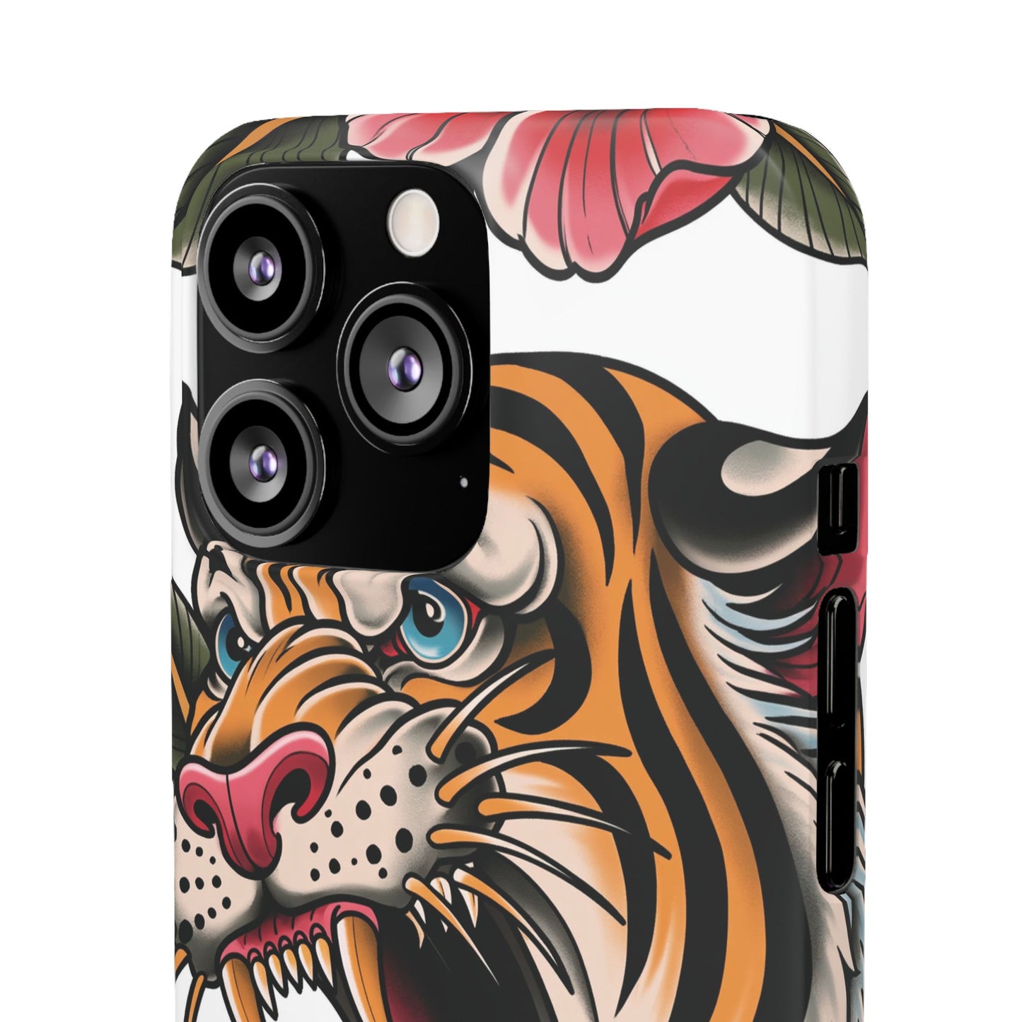Tiger Floral Phone Case — Vintage Roaring Tiger Snap Case