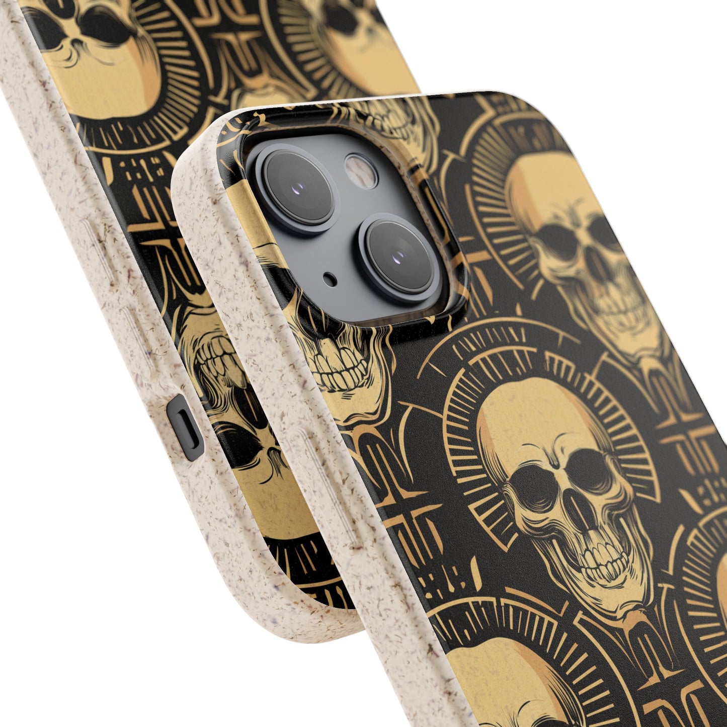 Skull Biodegradable Phone Case, Eco-Friendly iPhone Cover, Sustainable Gift, Cool Skull Design, Skull Art Accessories, Halloween Decor