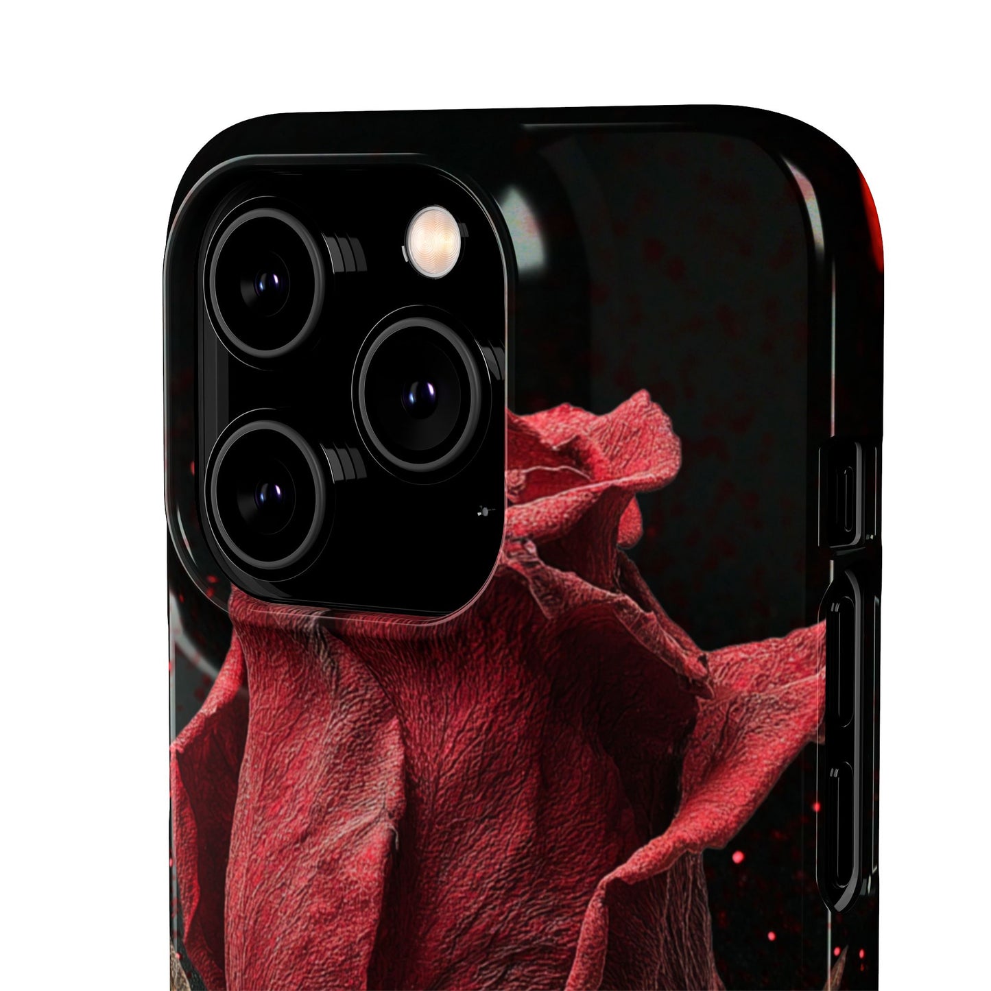 Romantic Rose Snap Case, Floral Phone Cover, Valentines Day Gift, Trendy Mobile Accessory, Heart Design Case, Elegant Phone Protector