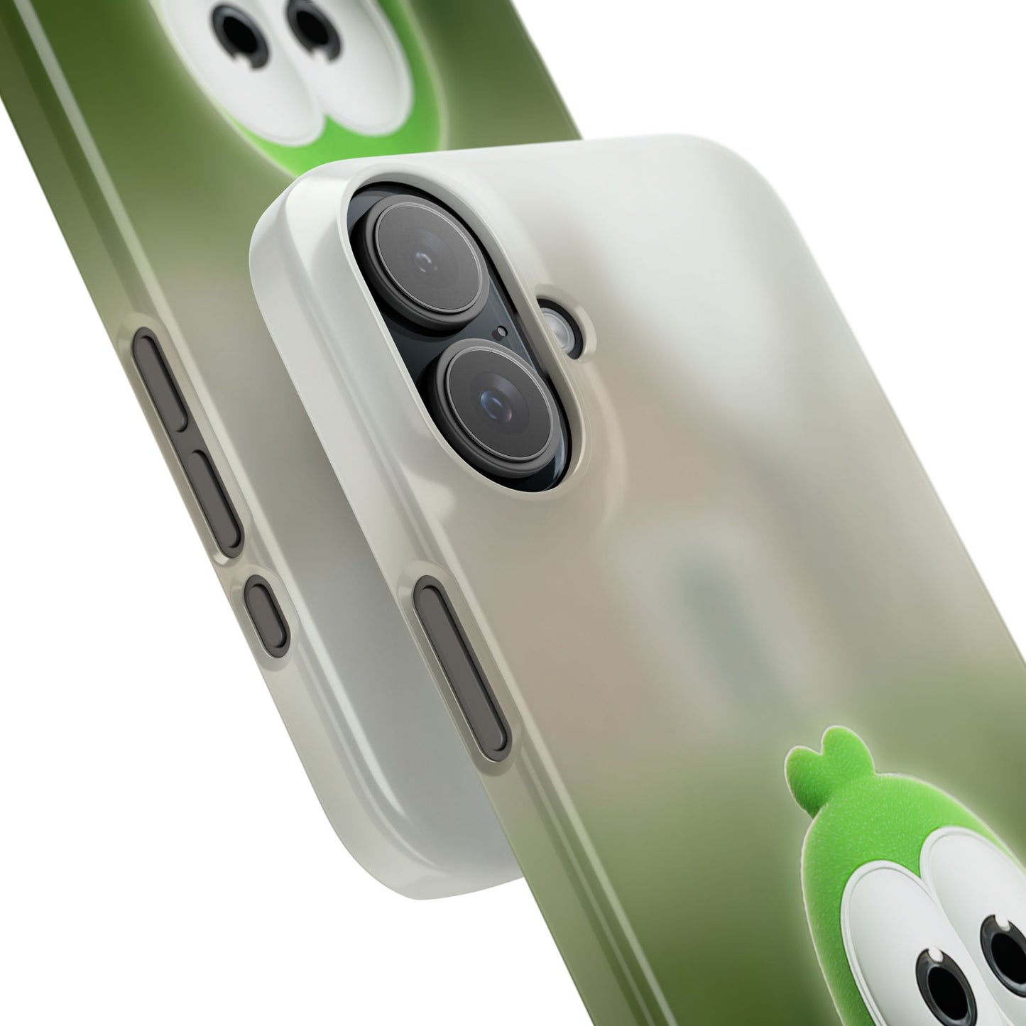 Cute Green Creature Phone Case, Snap Cases, Green Monster Phone Cover, Fun Phone Accessory, Playful Gift for Kids