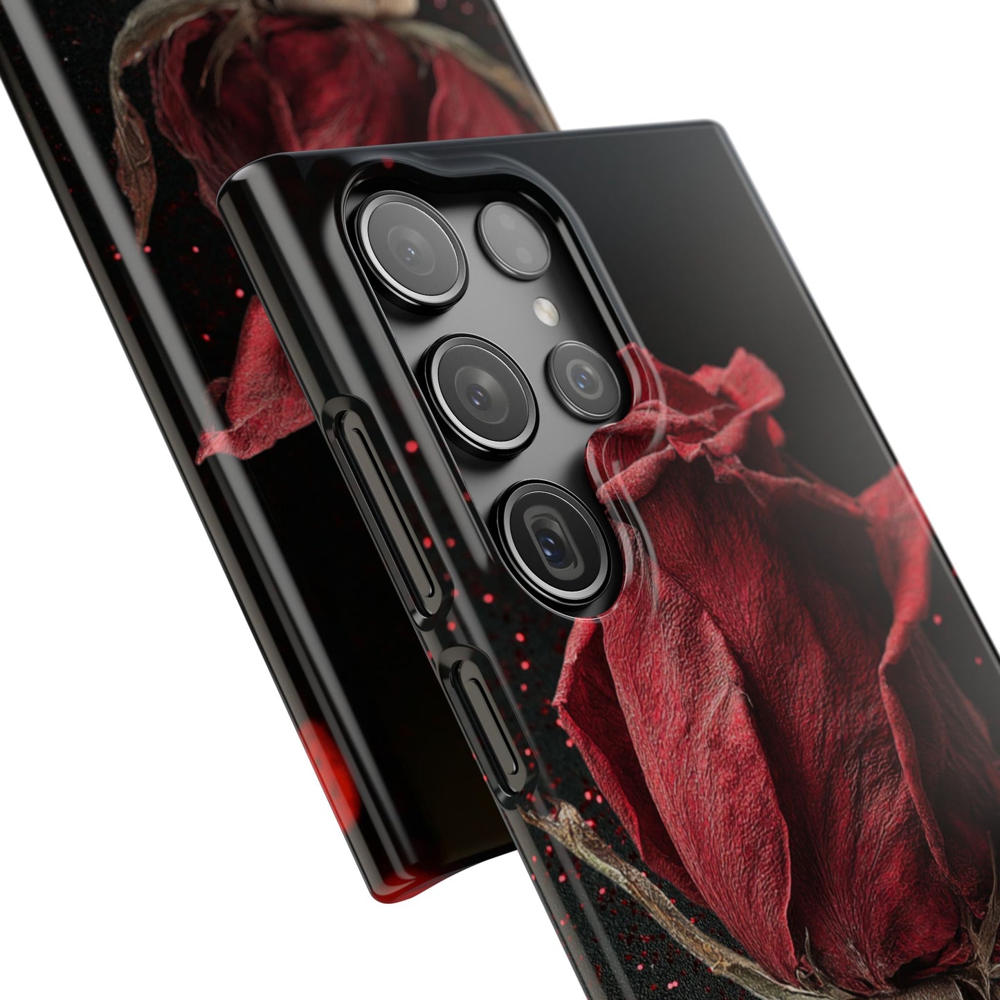Romantic Rose Snap Case, Floral Phone Cover, Valentines Day Gift, Trendy Mobile Accessory, Heart Design Case, Elegant Phone Protector