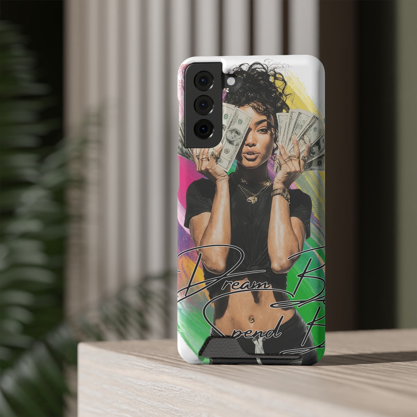 Vibrant Phone Case with Card Holder - Dream Big, Stylish Accessory for Teens & Young Adults, Perfect Gift for Birthdays, Graduations, [...]