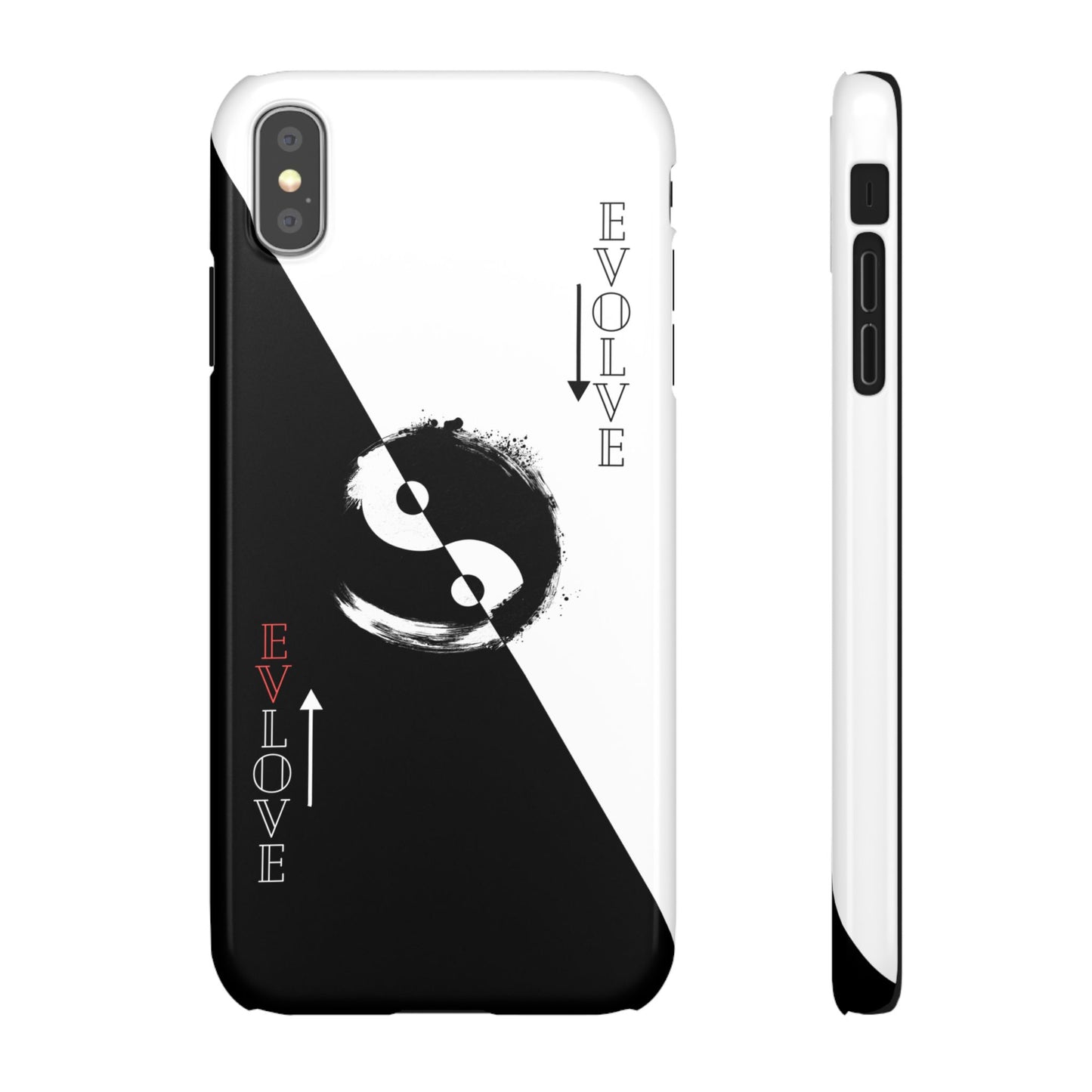 Yin Yang Evolve Black and White Snap Case Cover for iPhone and Samsung