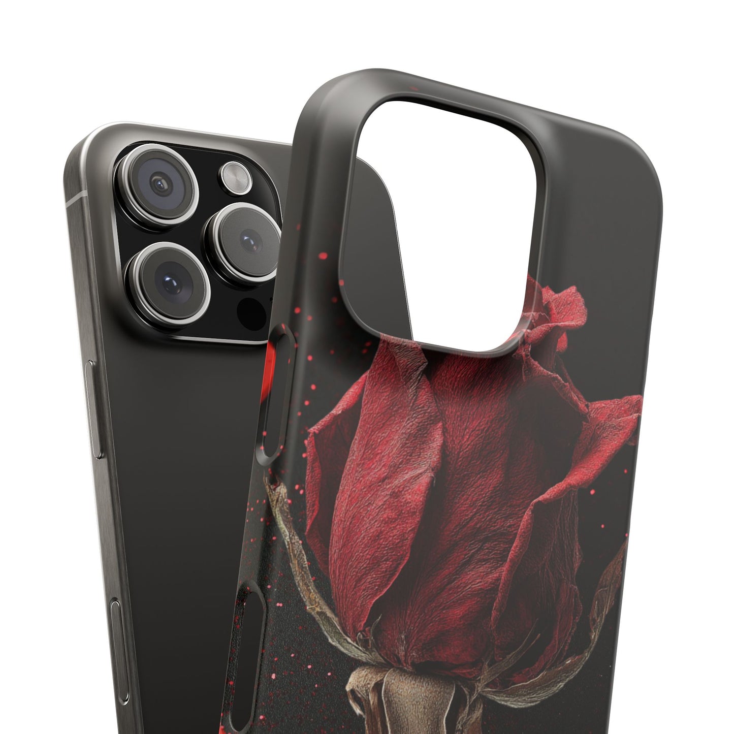 Romantic Rose Snap Case, Floral Phone Cover, Valentines Day Gift, Trendy Mobile Accessory, Heart Design Case, Elegant Phone Protector