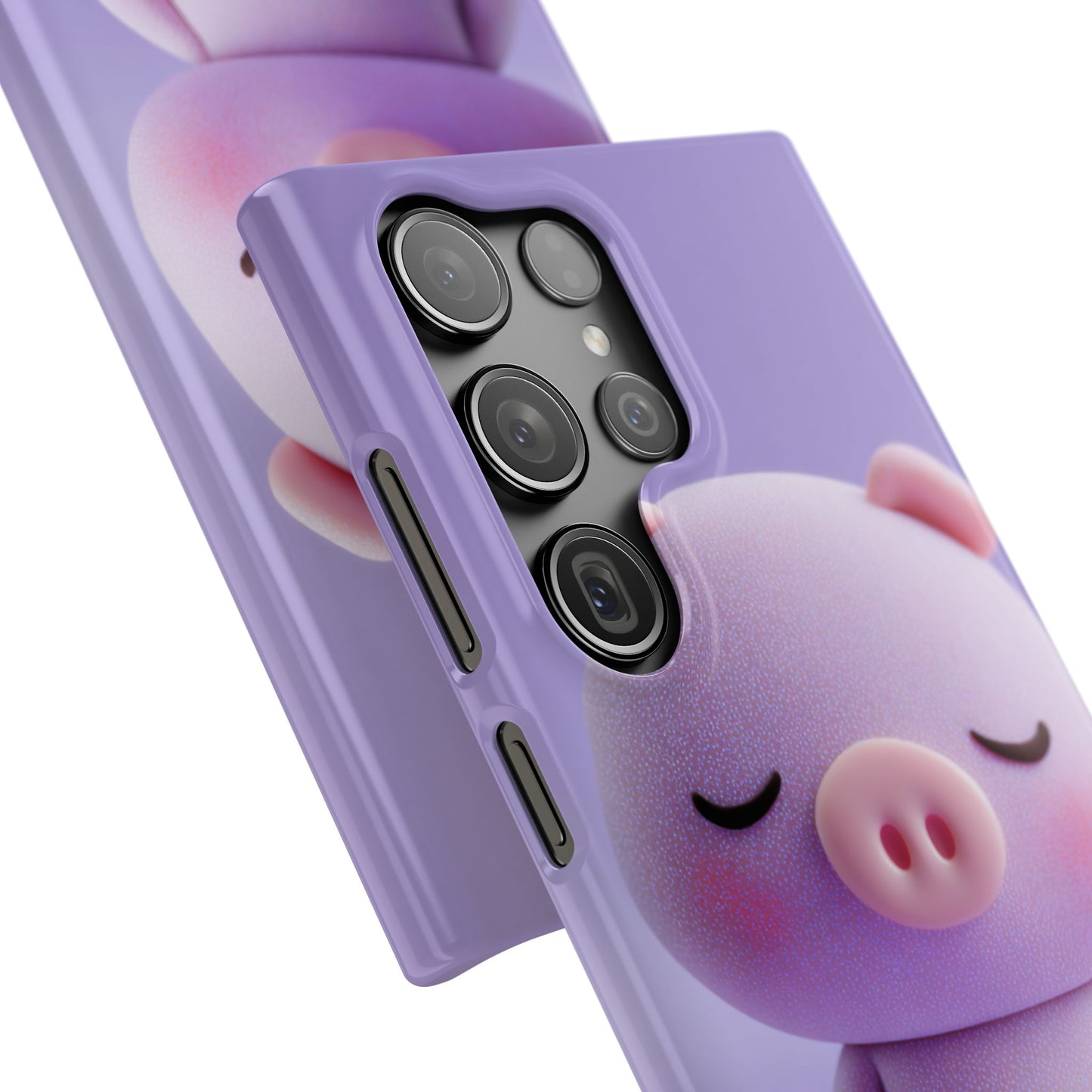 Cute Pig Snap Case for iPhone, Animal Lovers Phone Cover, Kawaii Aesthetic Accessory, Birthday Gift, Unique Phone Protection