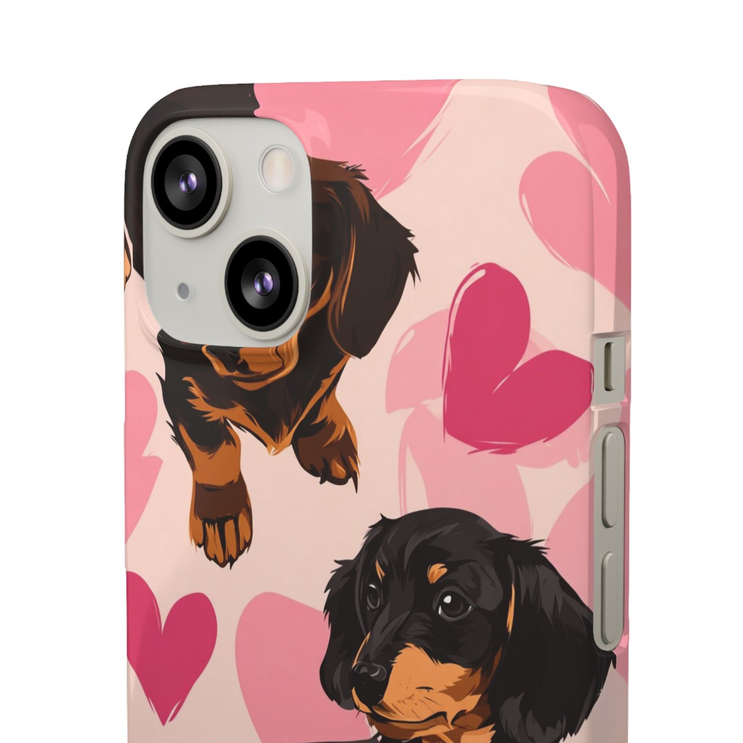 Pink Dachshund Love Phone Case for Iphone and Samsung Customistion and Free Shipping Avvialable