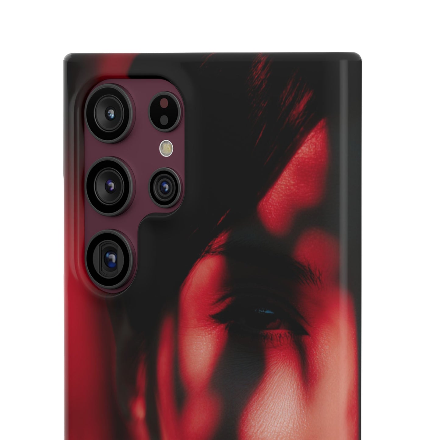 Stylish Snap Cases for Phone, Artistic Phone Cover, Unique Gifts, Red Aesthetic Case, Trendy Accessory, Vibrant Protection