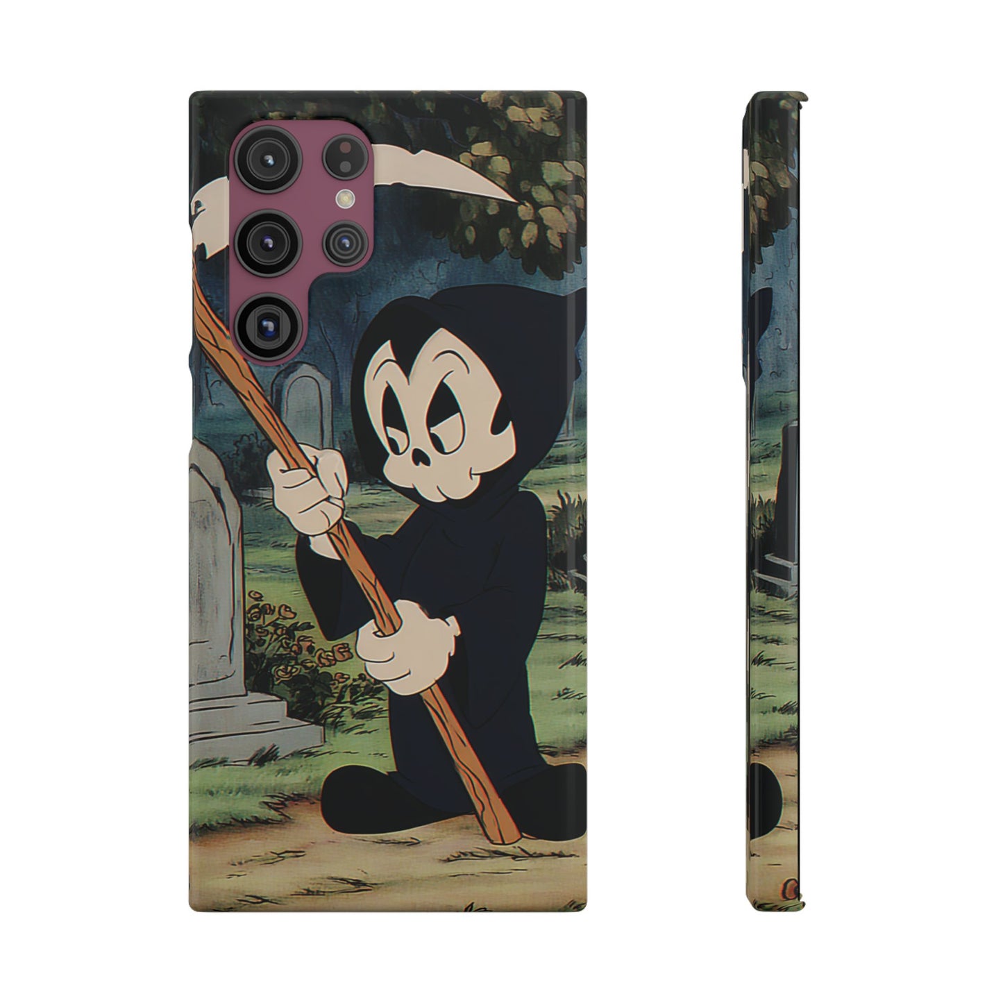Grim Reaper Snap Case, Halloween Phone Case, Cute Death Phone Cover, Spooky Accessories, Unique Phone Protector