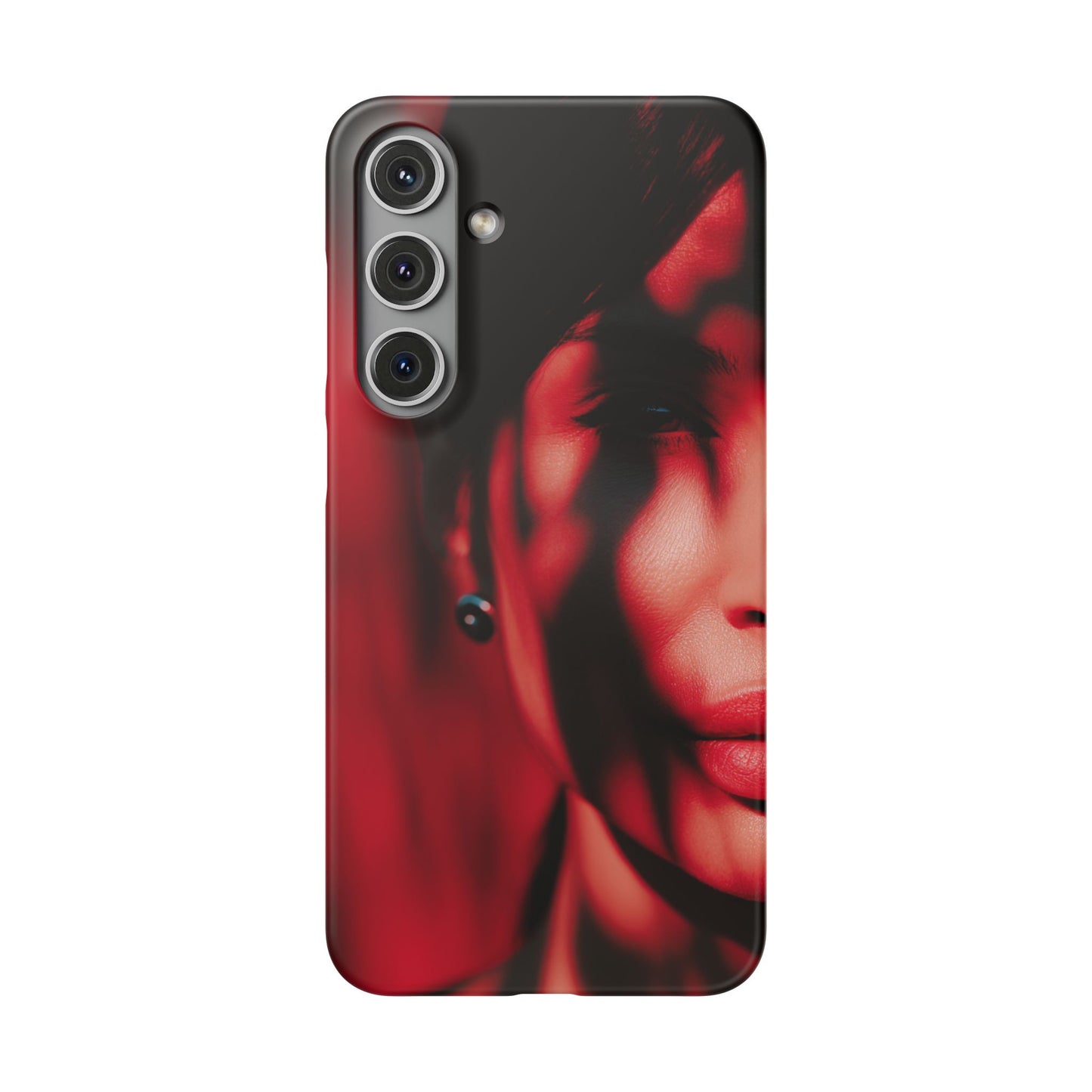 Stylish Snap Cases for Phone, Artistic Phone Cover, Unique Gifts, Red Aesthetic Case, Trendy Accessory, Vibrant Protection