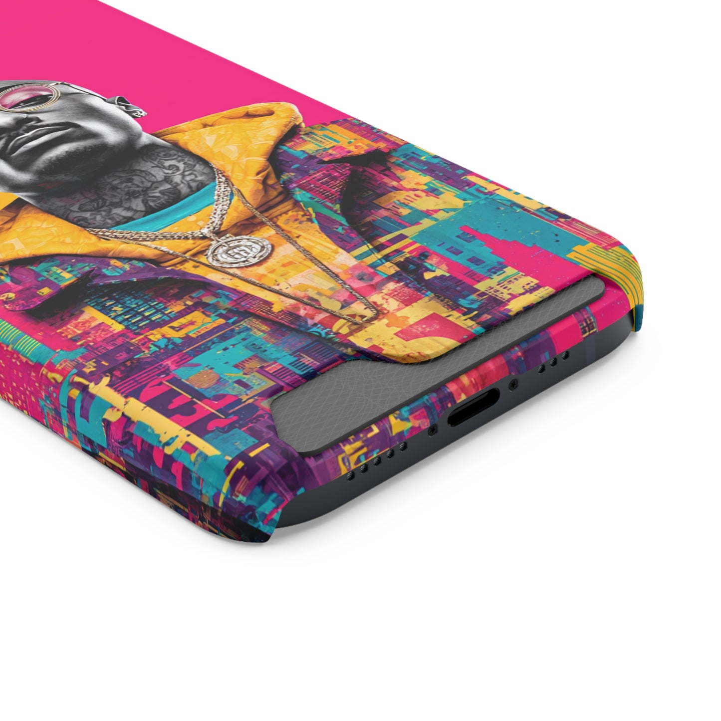 Vibrant Phone Case With Card Holder - Retro Style, Hip Hop Lover's Accessory, Colorful Gift, Music Enthusiast Essential, Unique Phone [...]