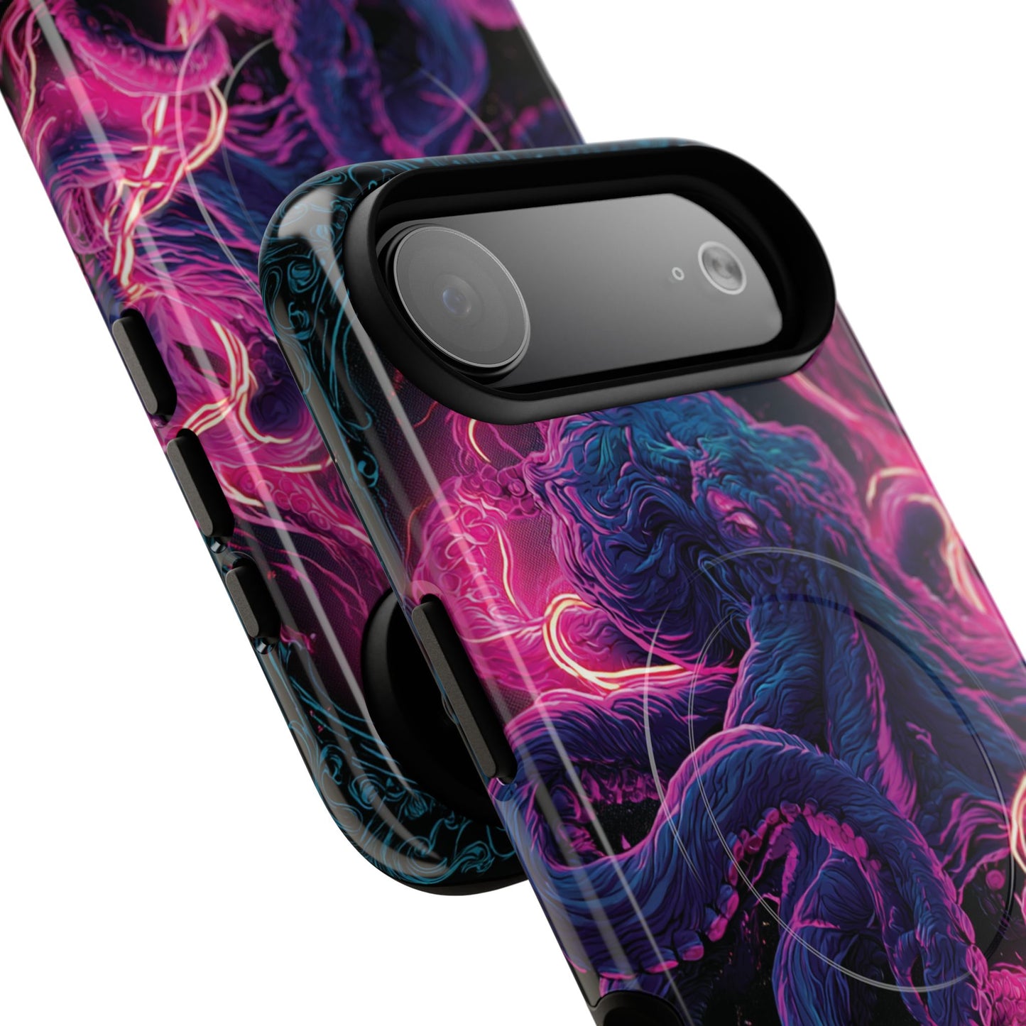 Neon Octopus Phone Case — Tough Magnetic Protective Cover