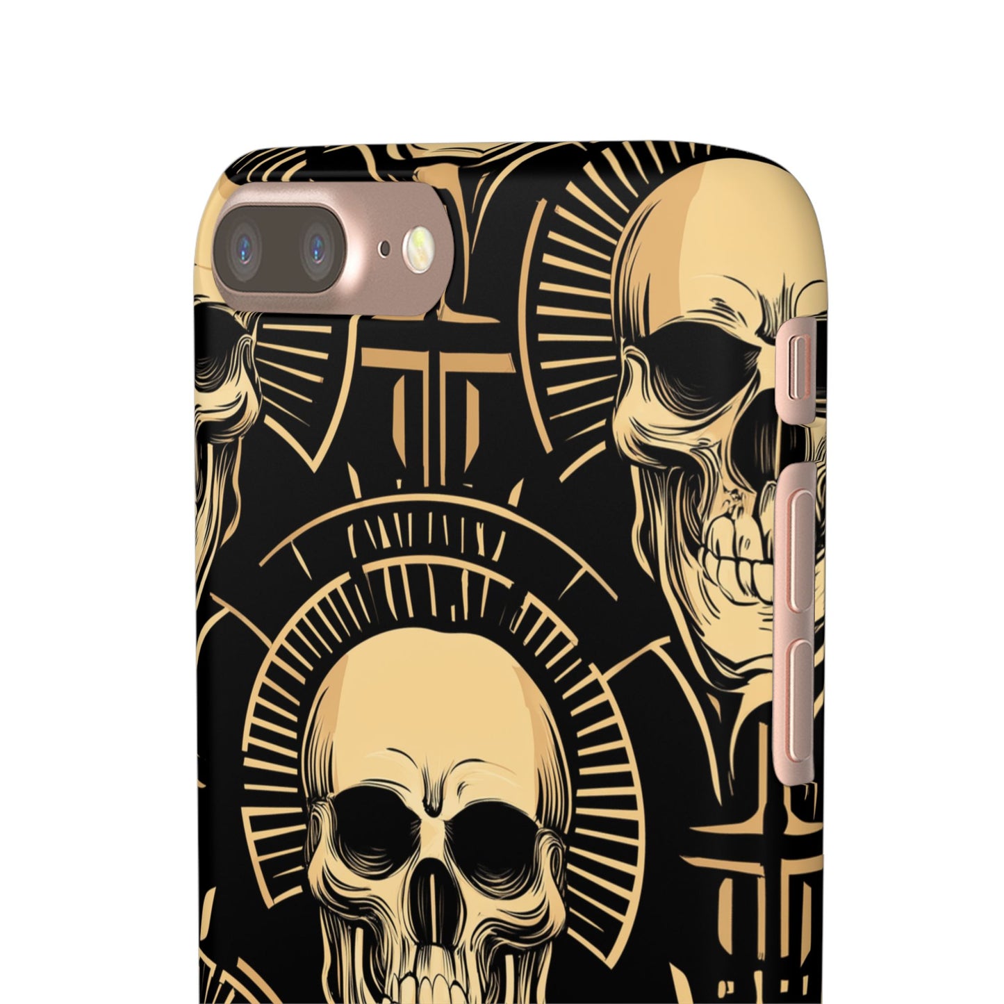 Skull Print Snap Case, Edgy Phone Cover for Goth Lovers, Protective Shell for Halloween, Unique Gift for Him or Her