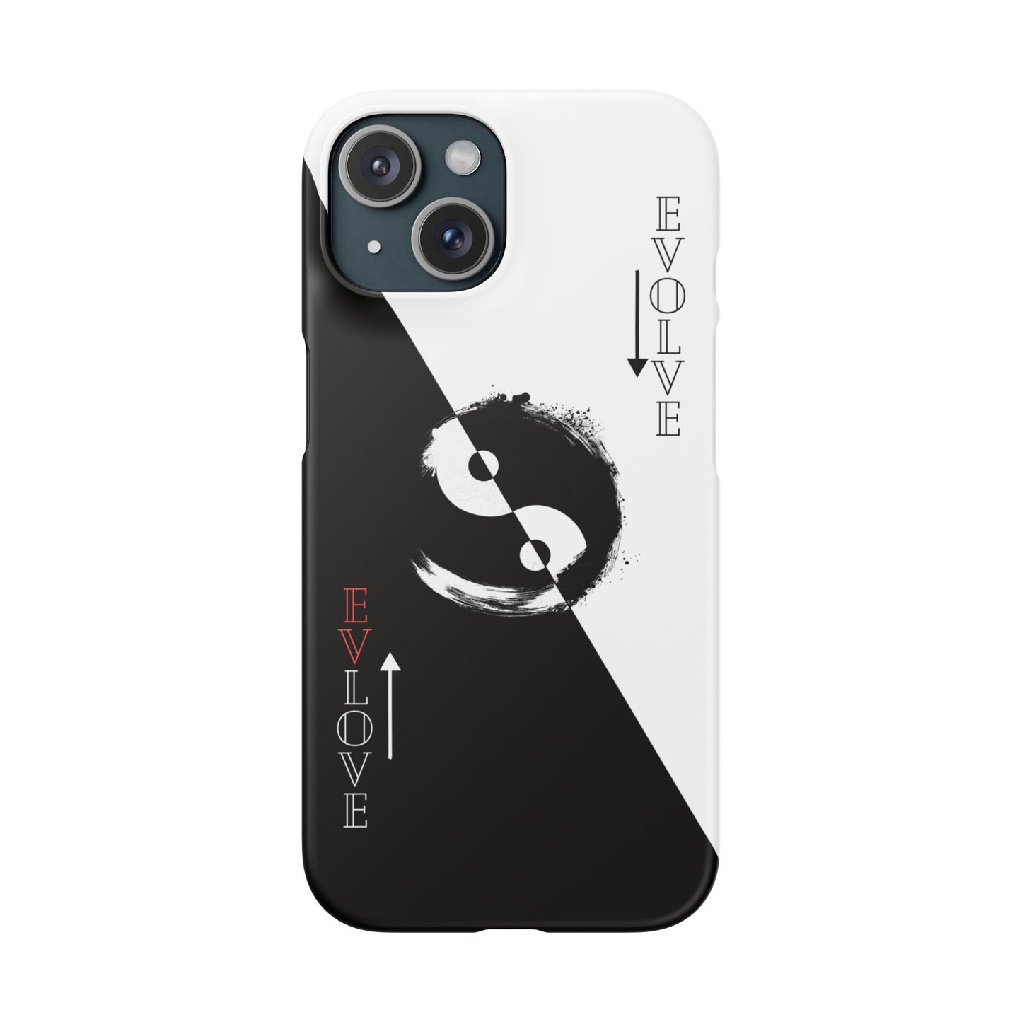 Yin Yang Evolve Black and White Snap Case Cover for iPhone and Samsung