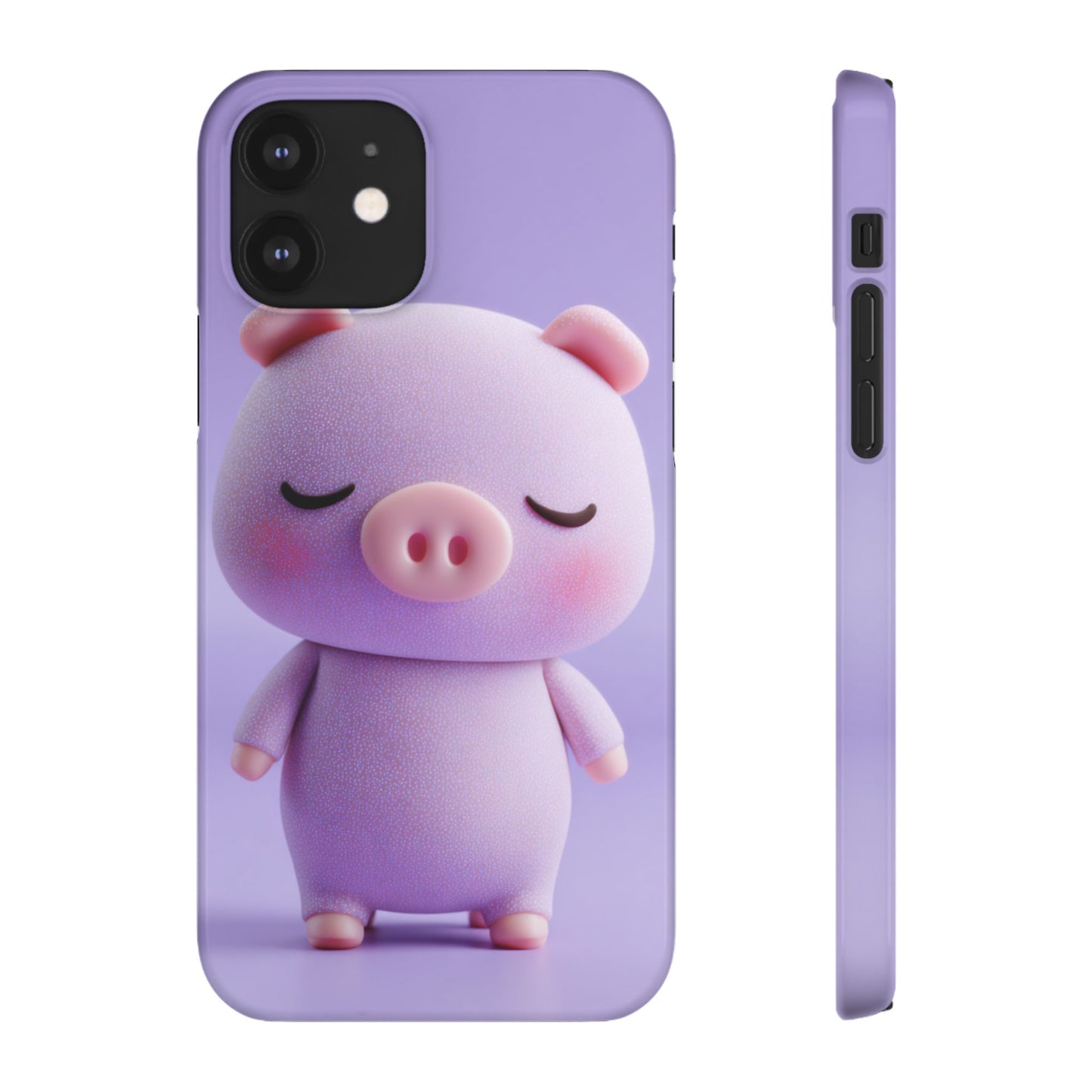 Cute Pig Snap Case for iPhone, Animal Lovers Phone Cover, Kawaii Aesthetic Accessory, Birthday Gift, Unique Phone Protection