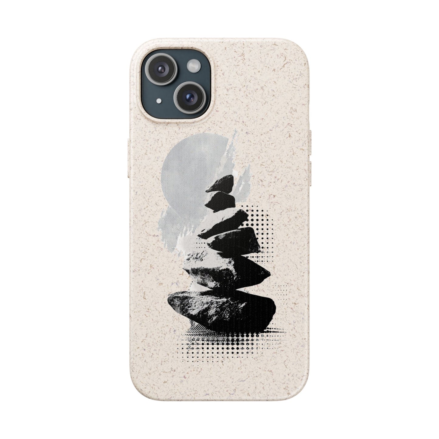 Biodegradable Plastic Free Phone Case Minimalistic Cairn Design Suitable For Iphones And Samsungs