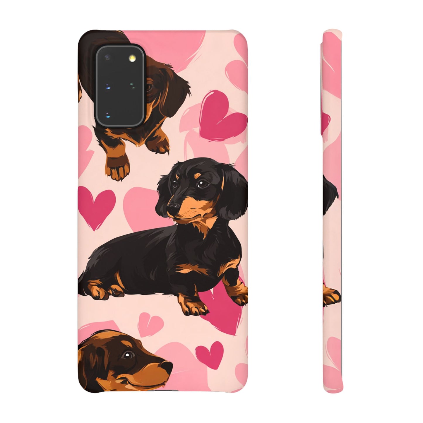 Pink Dachshund Love Phone Case for Iphone and Samsung Customistion and Free Shipping Avvialable