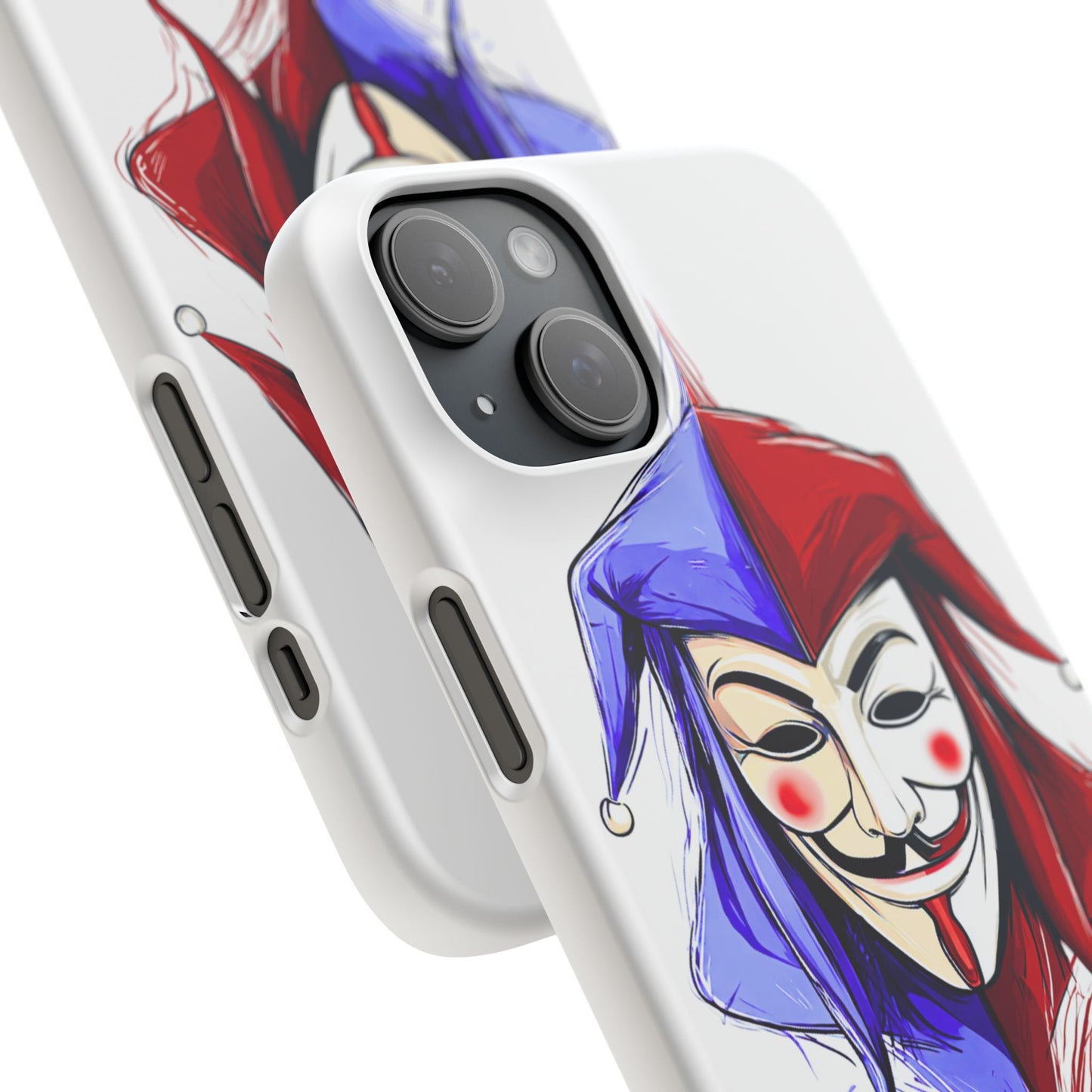 Joker & Anonimous Reunited Guy Fawkes Art Snap Case and Protective Phone Cover For iPhone and Samsung