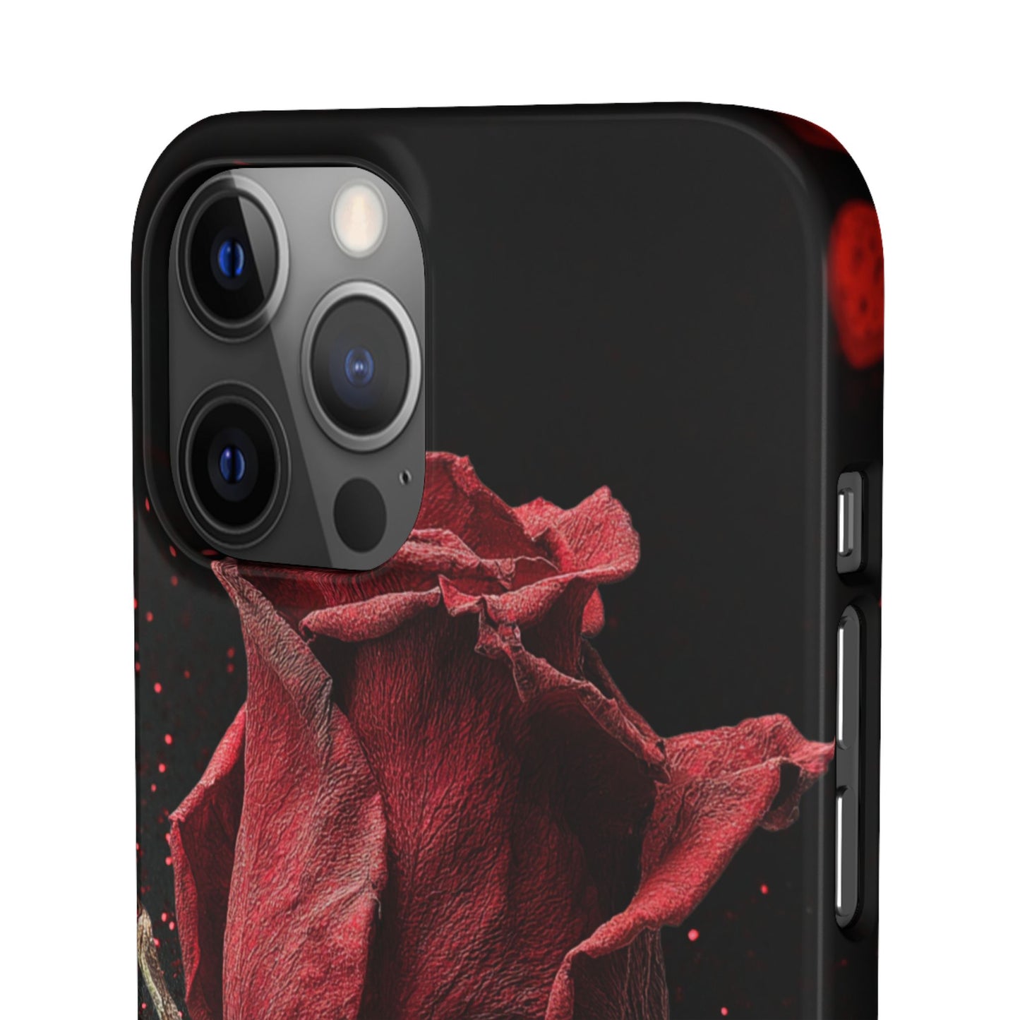 Romantic Rose Snap Case, Floral Phone Cover, Valentines Day Gift, Trendy Mobile Accessory, Heart Design Case, Elegant Phone Protector