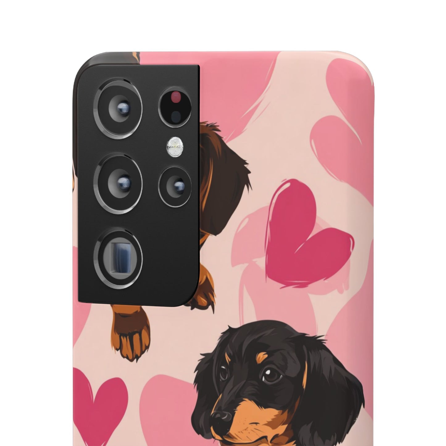 Pink Dachshund Love Phone Case for Iphone and Samsung Customistion and Free Shipping Avvialable