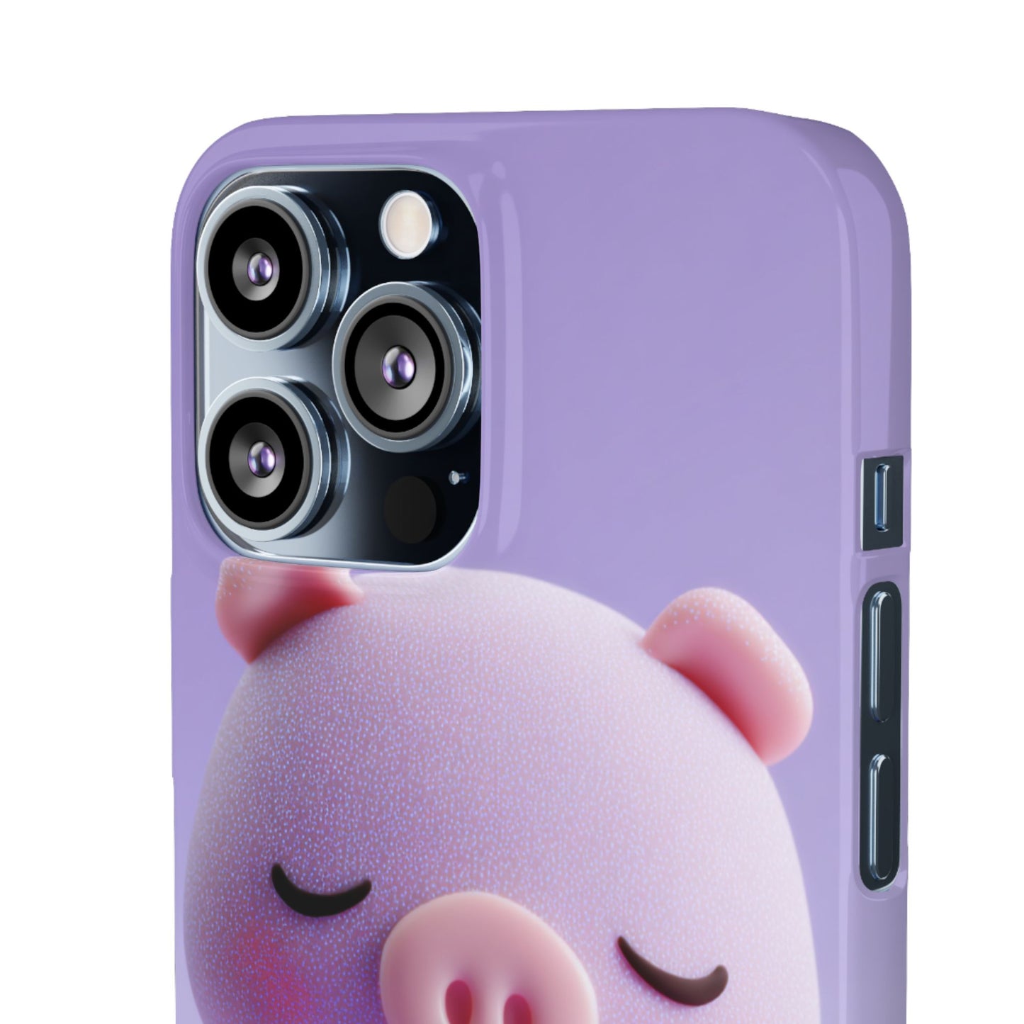 Cute Pig Snap Case for iPhone, Animal Lovers Phone Cover, Kawaii Aesthetic Accessory, Birthday Gift, Unique Phone Protection