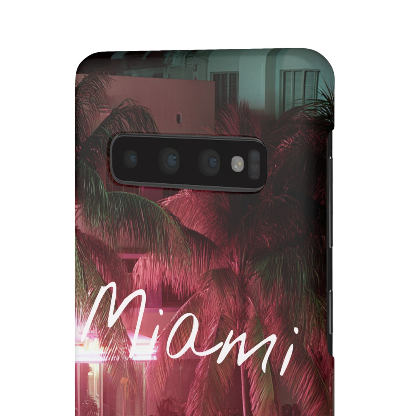 Miami Vibes Snap Case, Tropical Phone Cover, Summer Accessory, Gift for Travel Lovers, Neon Aesthetic, Beach-themed Tech