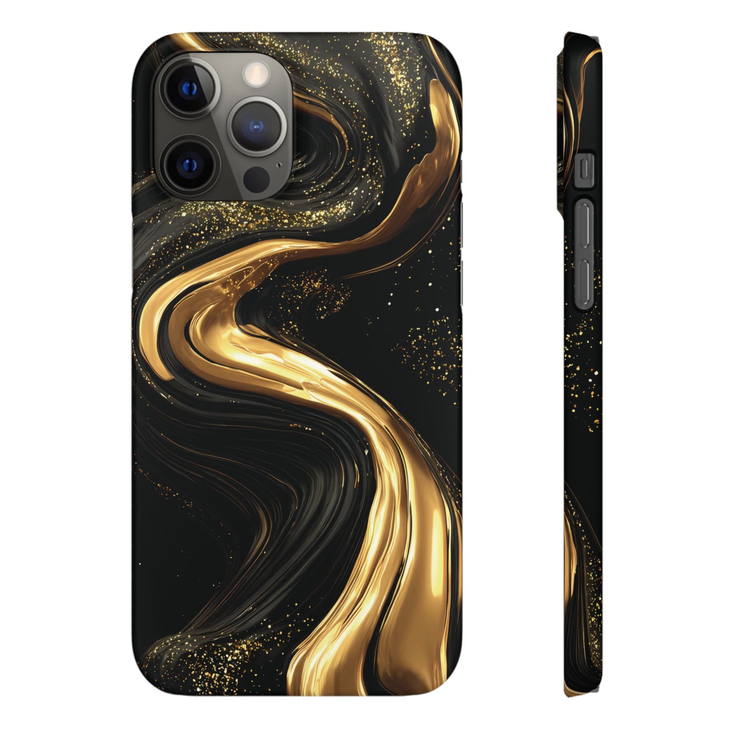 Elegant Gold Swirl Snap Case - Stylish Phone Cover, Modern Accessory, Gift for Her, Luxe Phone Case, Trendy Decor