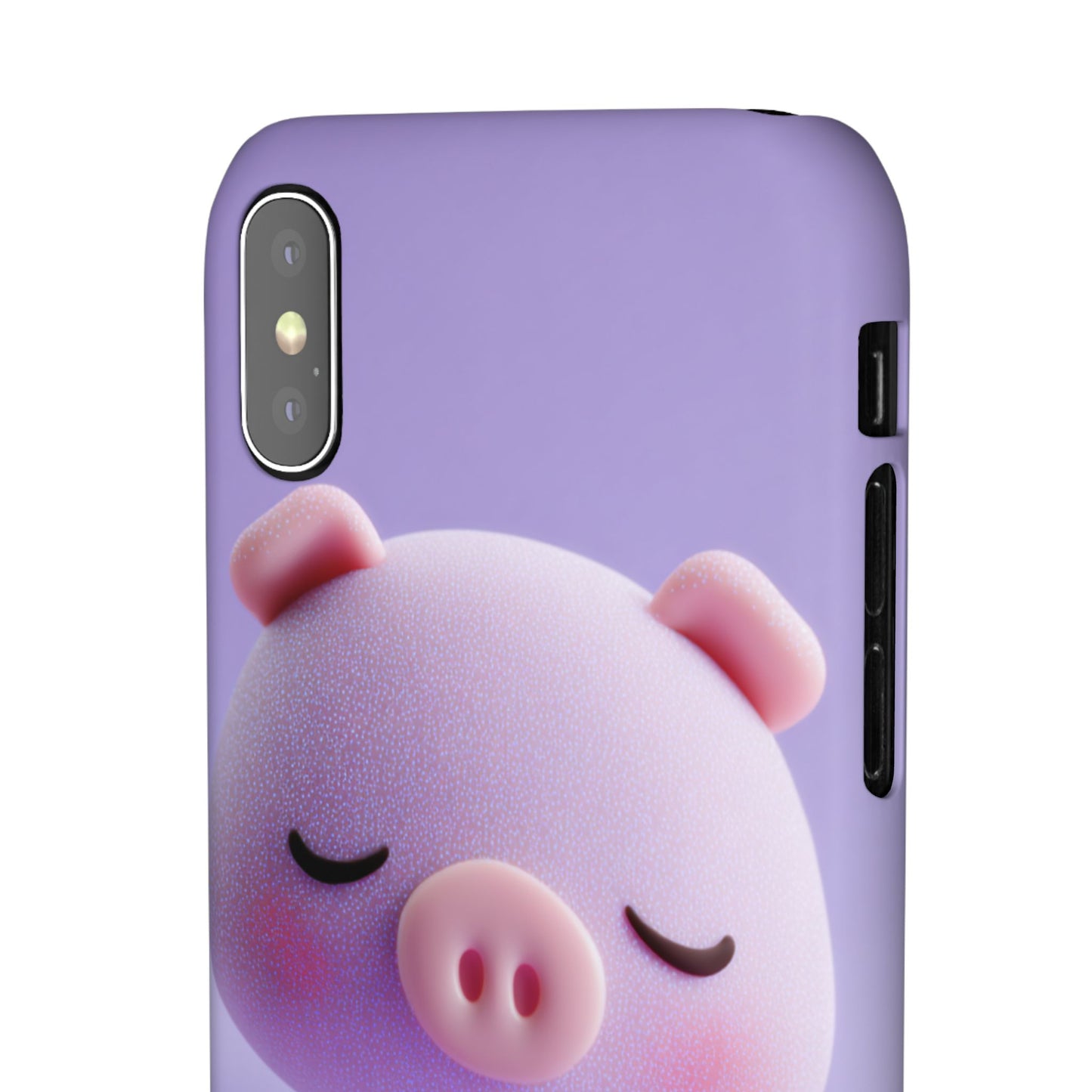 Cute Pig Snap Case for iPhone, Animal Lovers Phone Cover, Kawaii Aesthetic Accessory, Birthday Gift, Unique Phone Protection